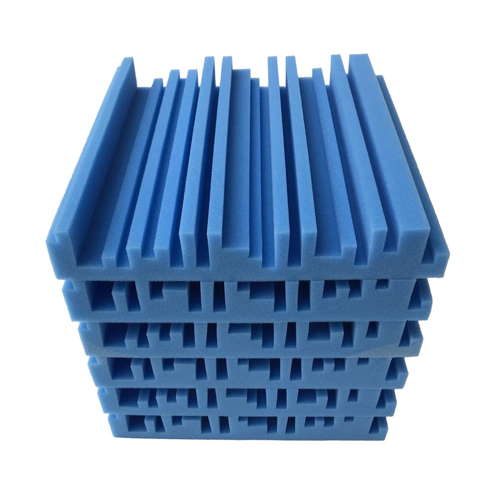 6pcs 30X30X5CM Soundproofing Acoustic Foam  Noise Sound-Absorbing Deep Blue