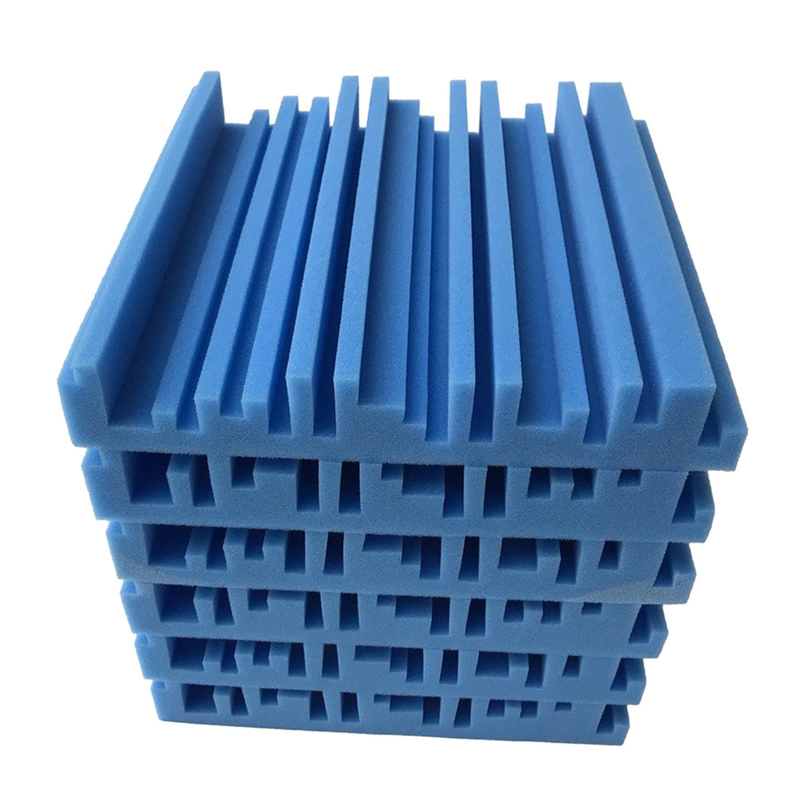 6pcs 30X30X5CM Soundproofing Acoustic Foam  Noise Sound-Absorbing Deep Blue