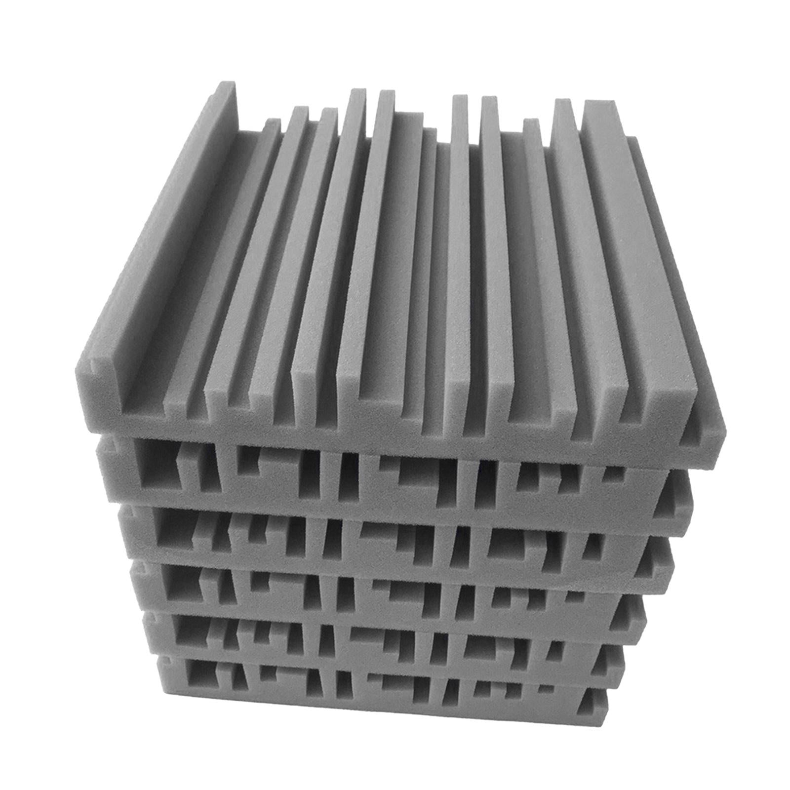 6pcs 30X30X5CM Soundproofing Acoustic Foam  Noise Sound-Absorbing Grey