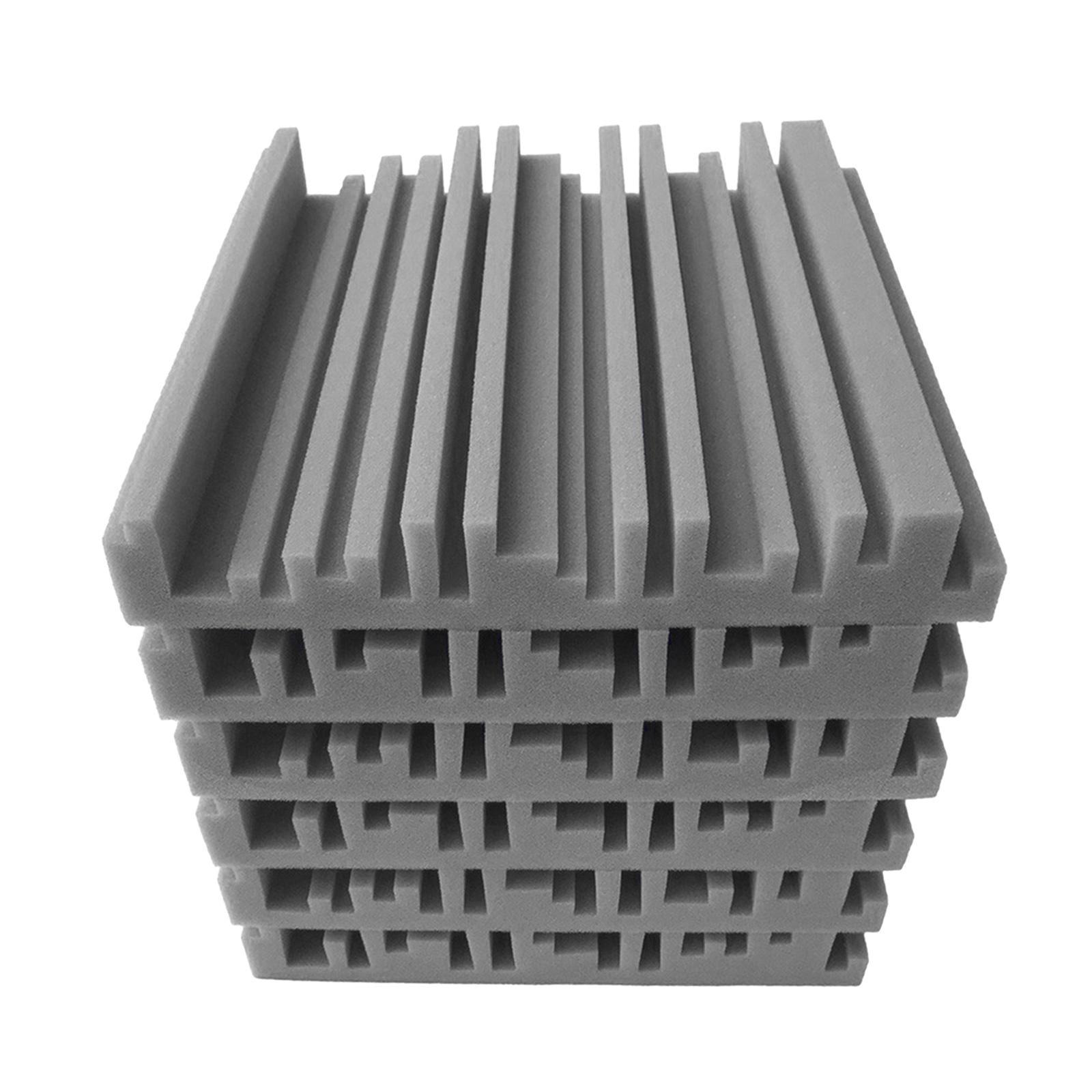 6pcs 30X30X5CM Soundproofing Acoustic Foam  Noise Sound-Absorbing Grey