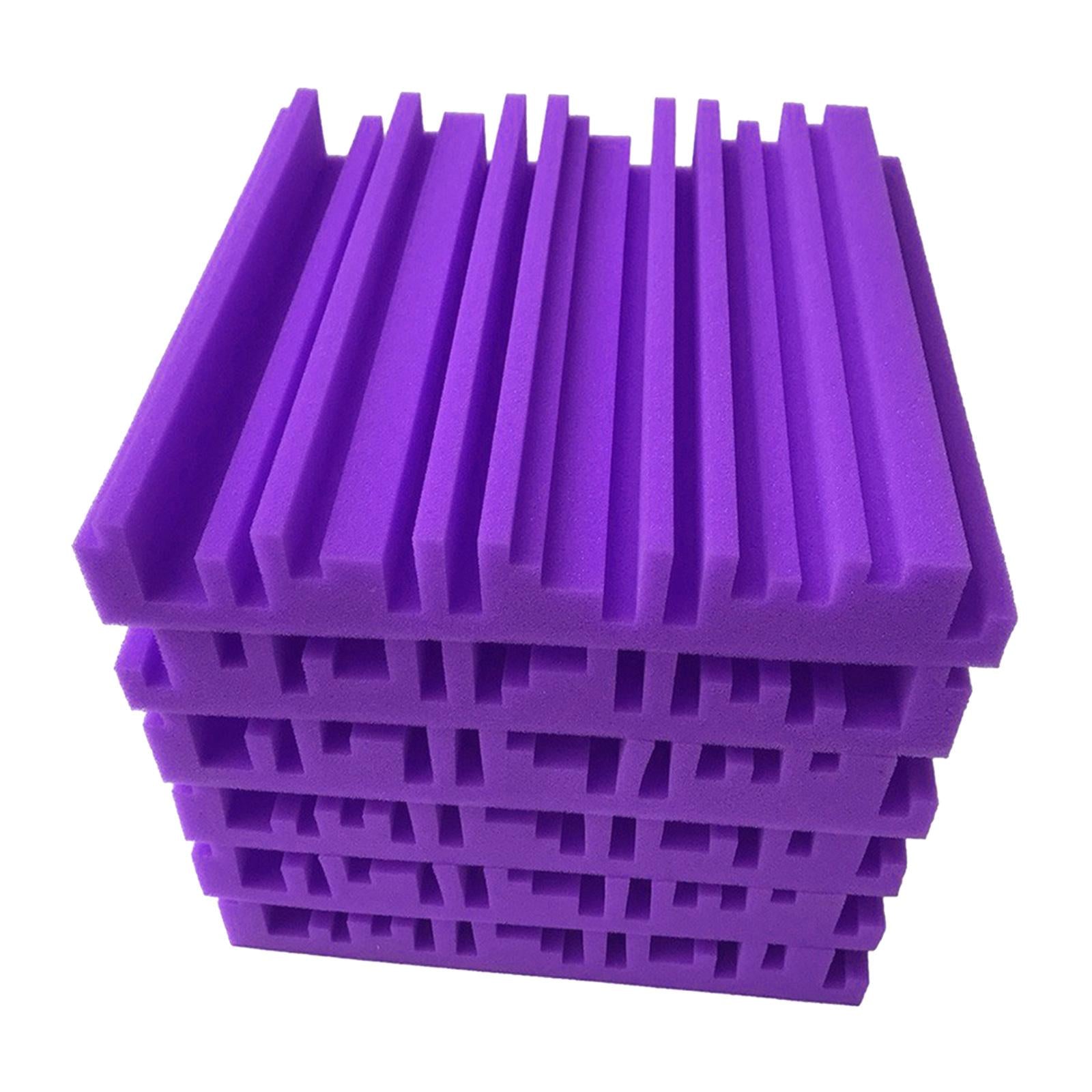 6pcs 30X30X5CM Soundproofing Acoustic Foam  Noise Sound-Absorbing Purple