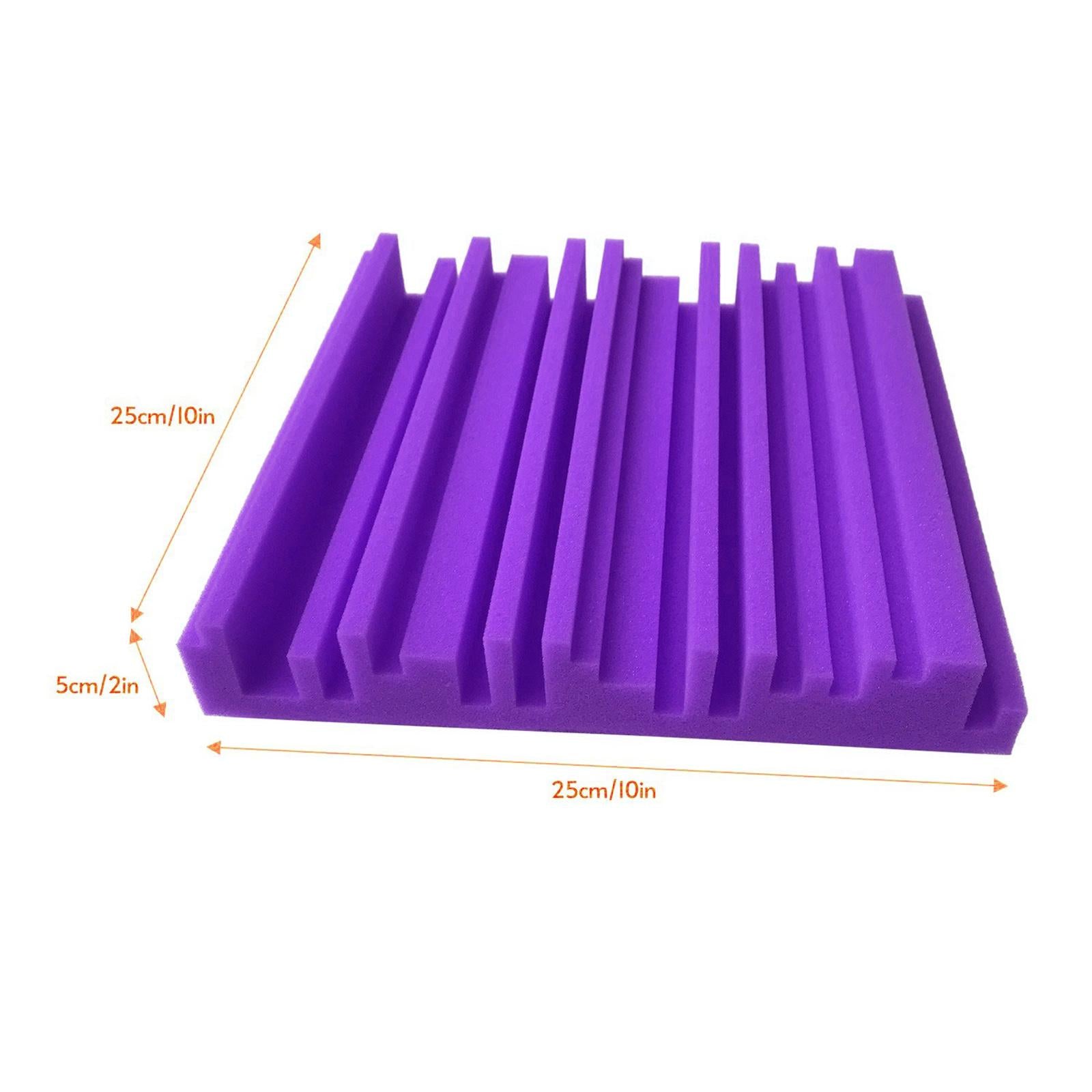 6pcs 30X30X5CM Soundproofing Acoustic Foam  Noise Sound-Absorbing Purple