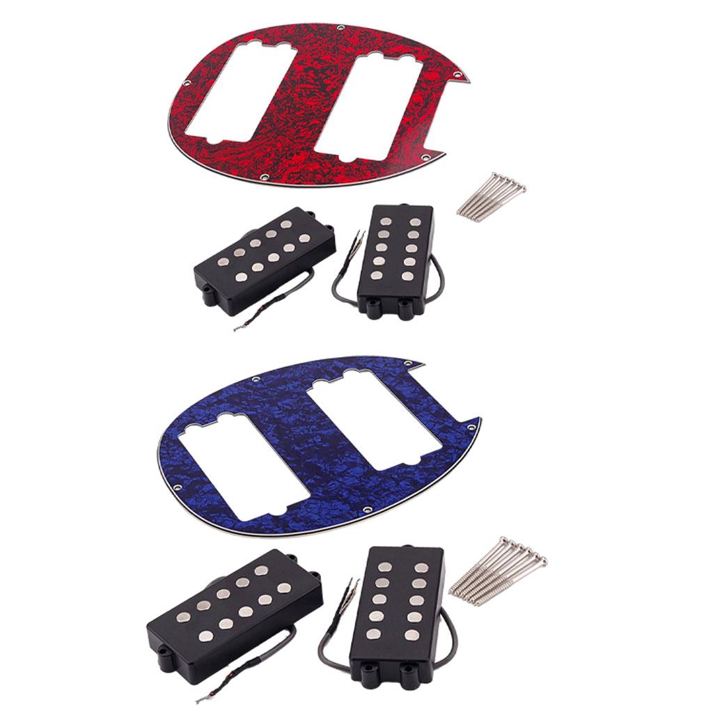 Electric Guitar Humbucker Pickups Accessories for 5 String Bass Guitar red