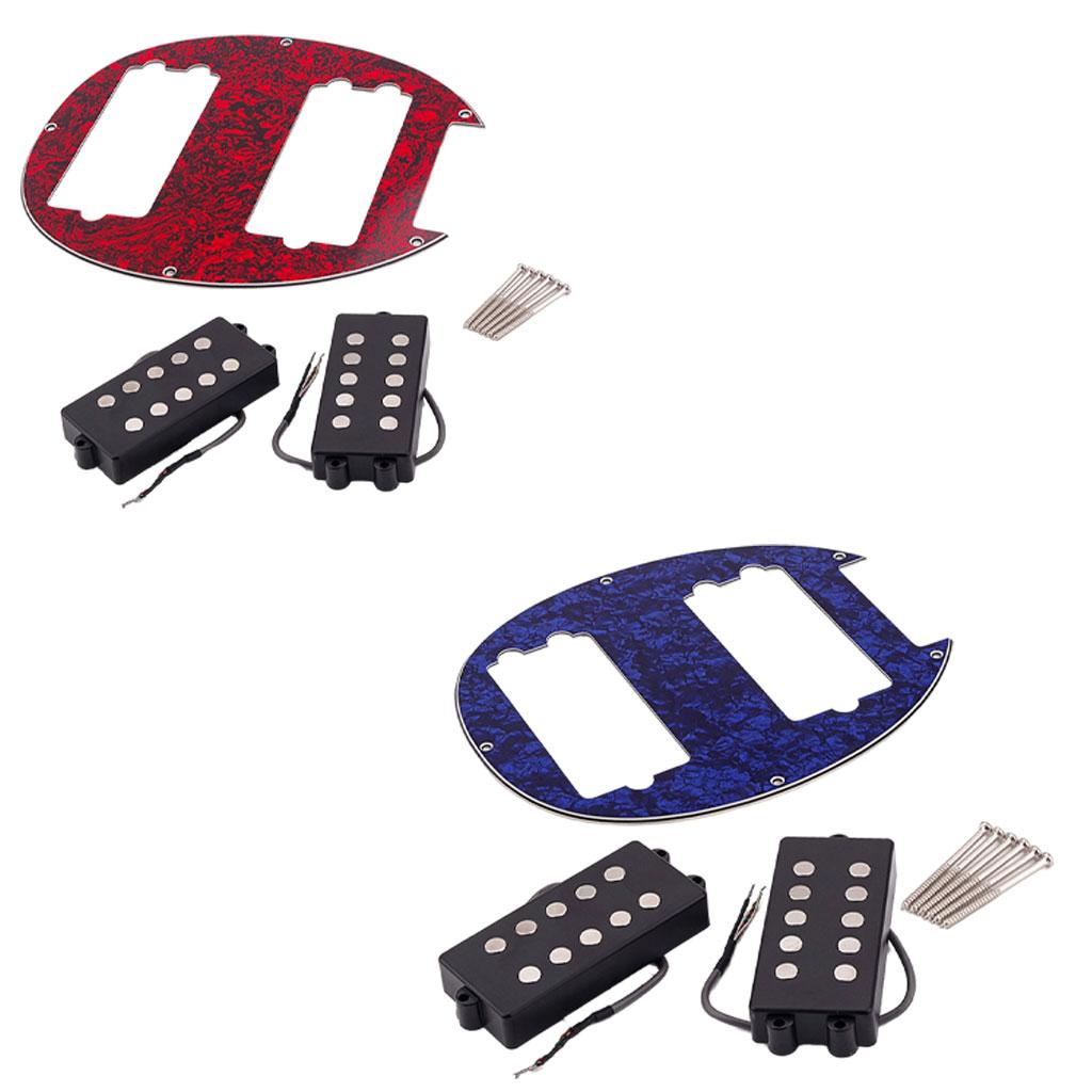 Electric Guitar Humbucker Pickups Accessories for 5 String Bass Guitar red