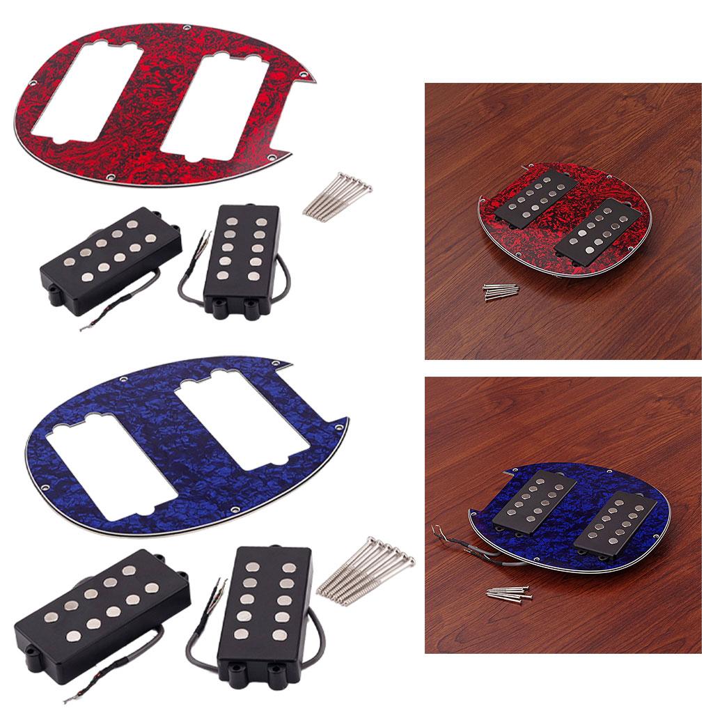 Electric Guitar Humbucker Pickups Accessories for 5 String Bass Guitar red