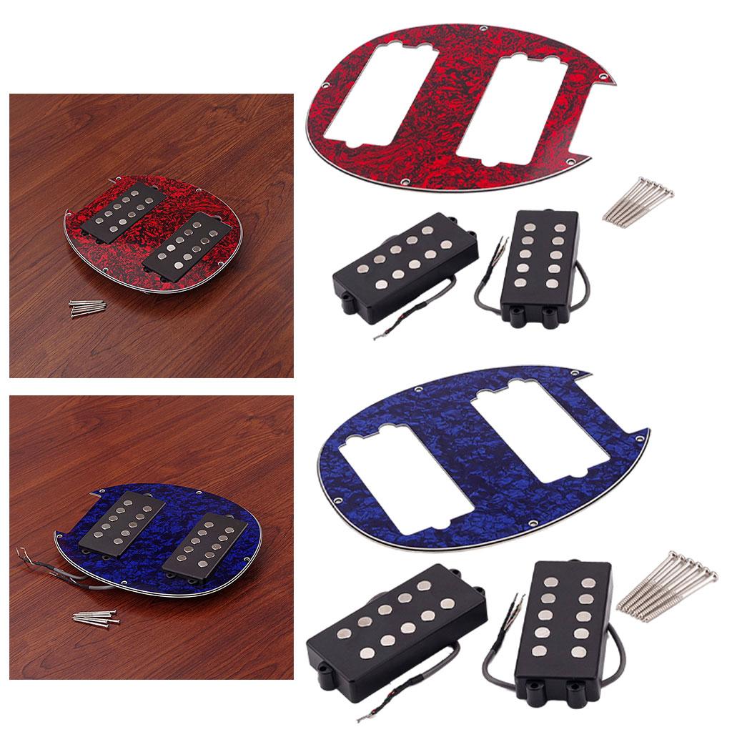 Electric Guitar Humbucker Pickups Accessories for 5 String Bass Guitar red