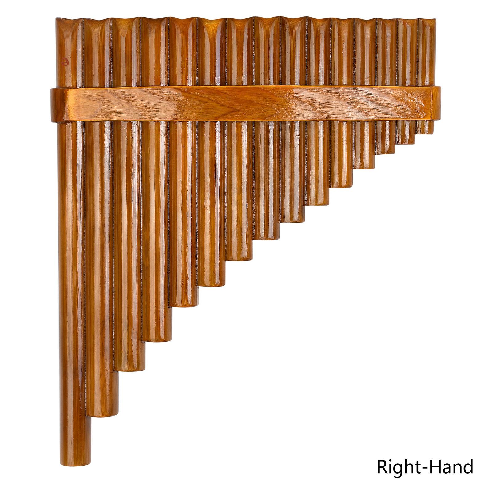 1Set Bamboo Pan Pipe Flute Woodwind G Key Instrument for Beginner Right-Hand