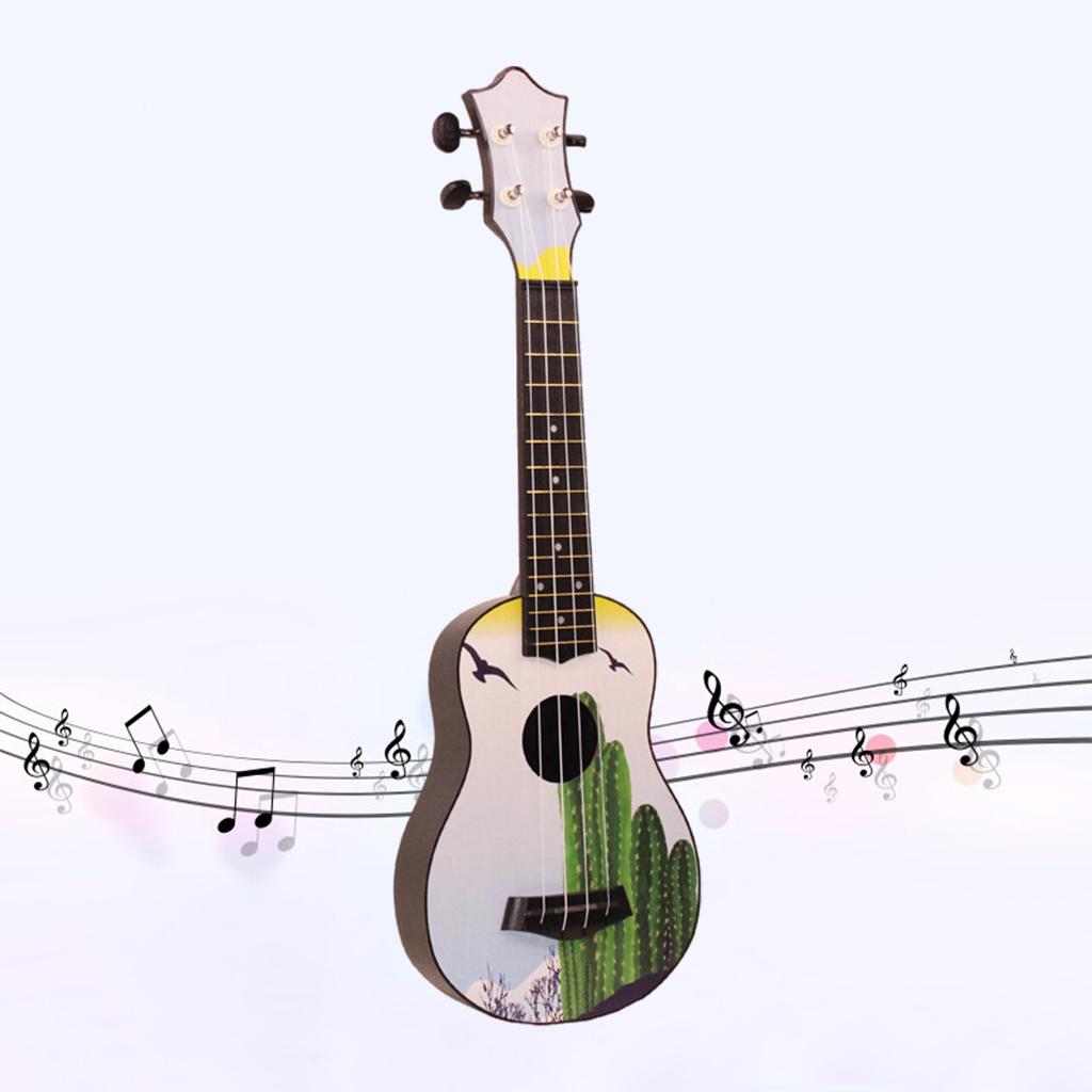 21inch 4Strings Ukulele Small Guitar for Kids Beginners Cactus