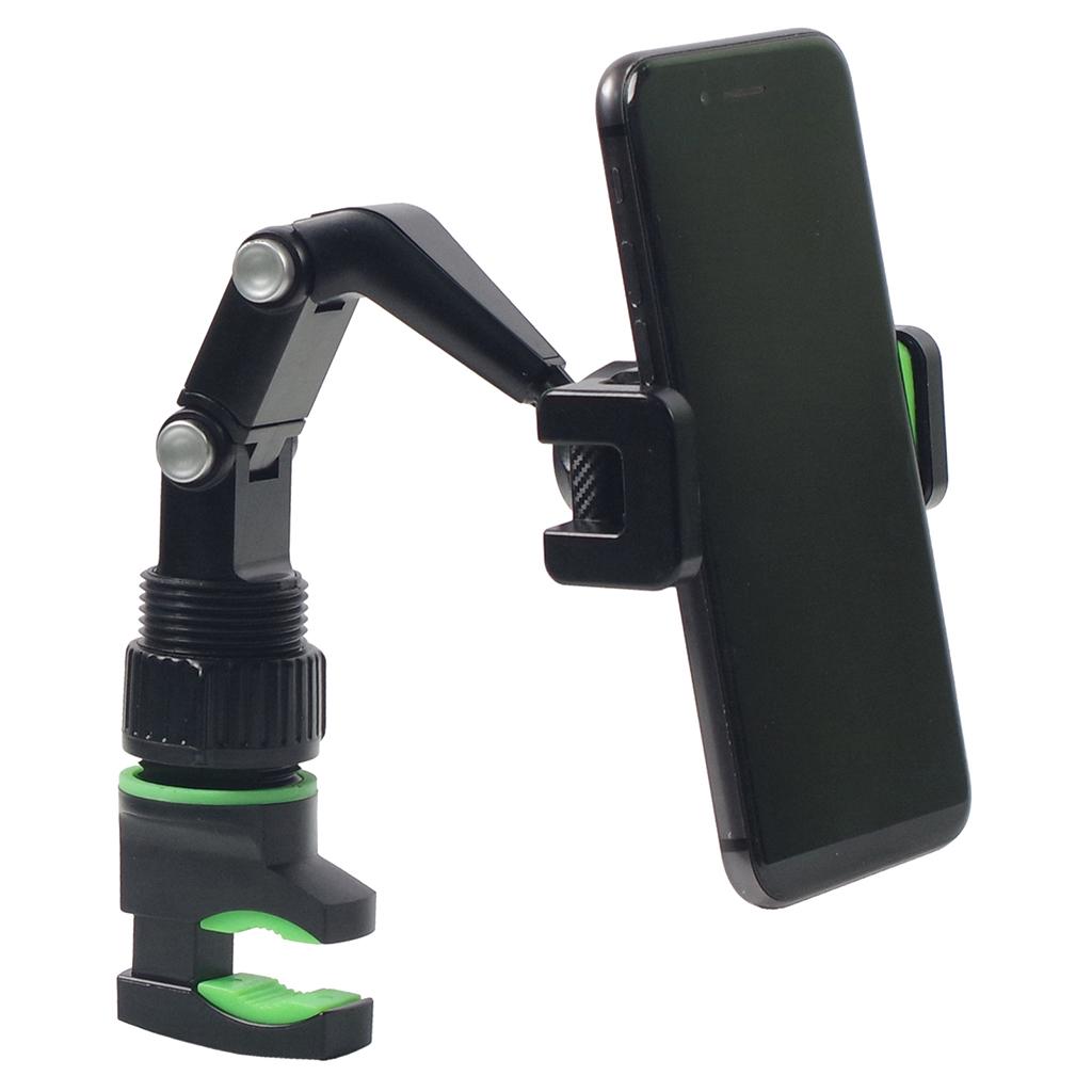 Guitar Phone Holder Mic Stand Mount for Guitar Lessons Tutorials Black Green