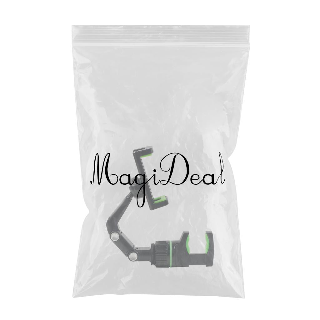 Guitar Phone Holder Mic Stand Mount for Guitar Lessons Tutorials Black Green