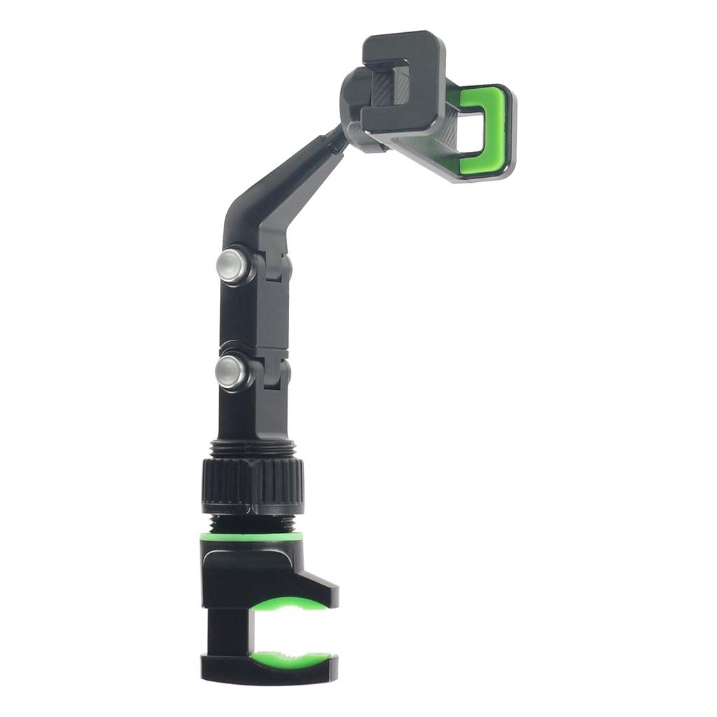 Guitar Phone Holder Mic Stand Mount for Guitar Lessons Tutorials Black Green