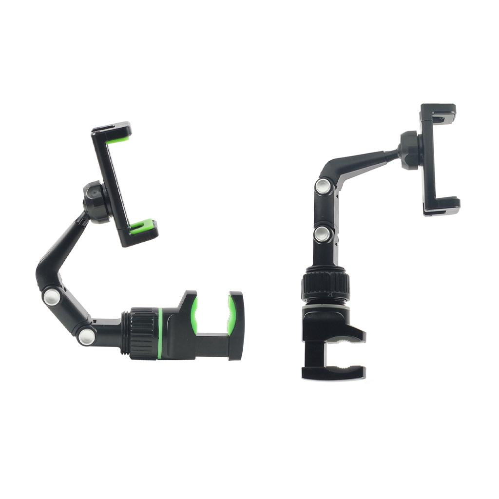 Guitar Phone Holder Mic Stand Mount for Guitar Lessons Tutorials Black Green