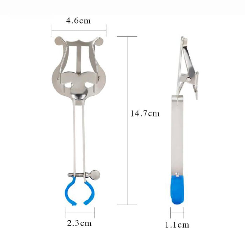 Durable Clarinet Lyre Sheet Music Clamp Stand Instrument Holder for Trombone