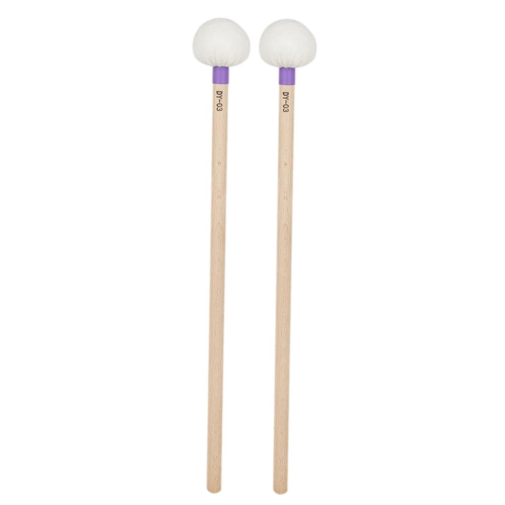 2 Pieces Percussion Mallet Sticks for Bells Instrument Parts Accessories Purple