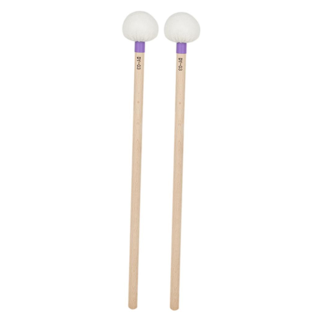 2 Pieces Percussion Mallet Sticks for Bells Instrument Parts Accessories Purple