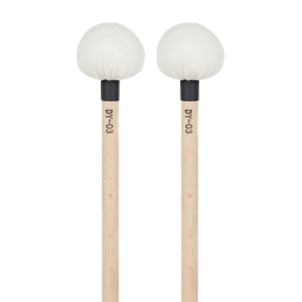 2 Pieces Percussion Mallet Sticks for Bells Instrument Parts Accessories Black