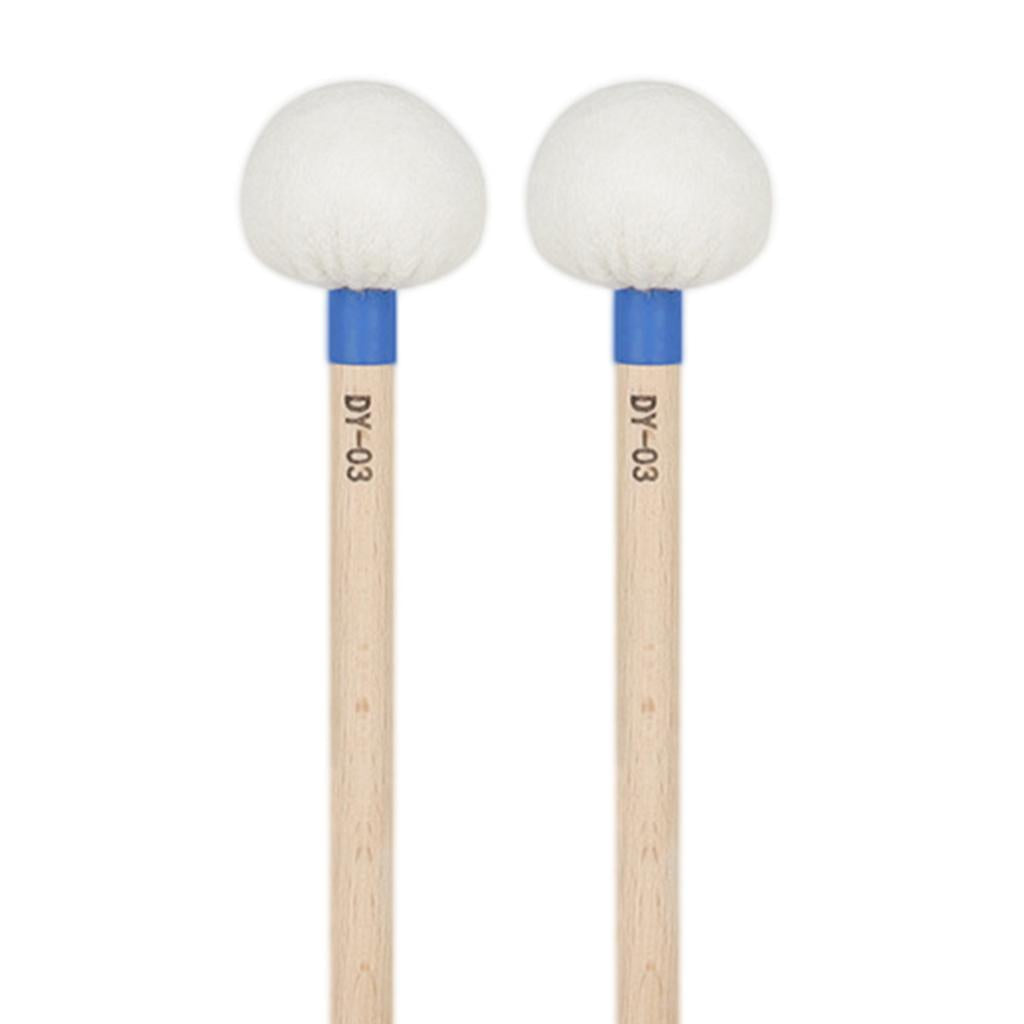 2 Pieces Percussion Mallet Sticks for Bells Instrument Parts Accessories Blue