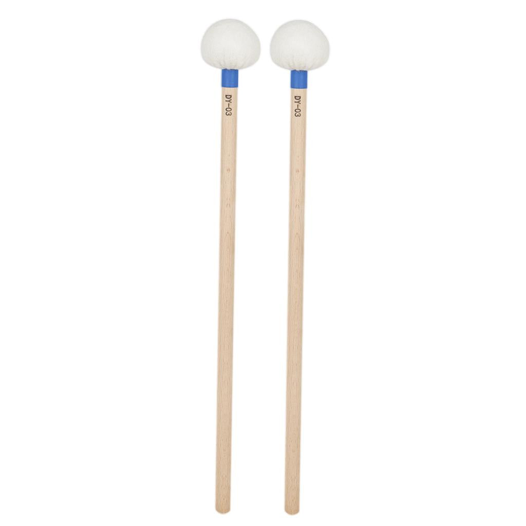 2 Pieces Percussion Mallet Sticks for Bells Instrument Parts Accessories Blue