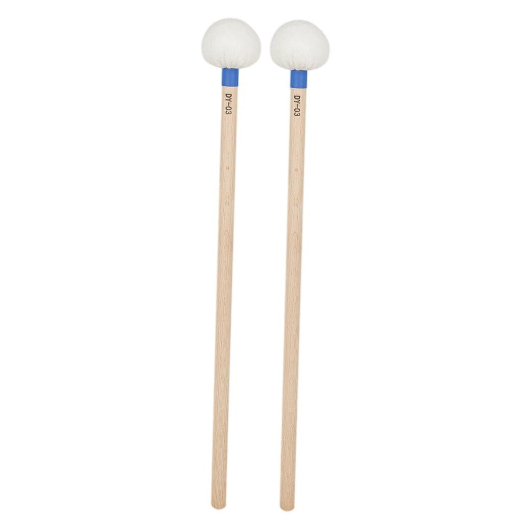 2 Pieces Percussion Mallet Sticks for Bells Instrument Parts Accessories Blue