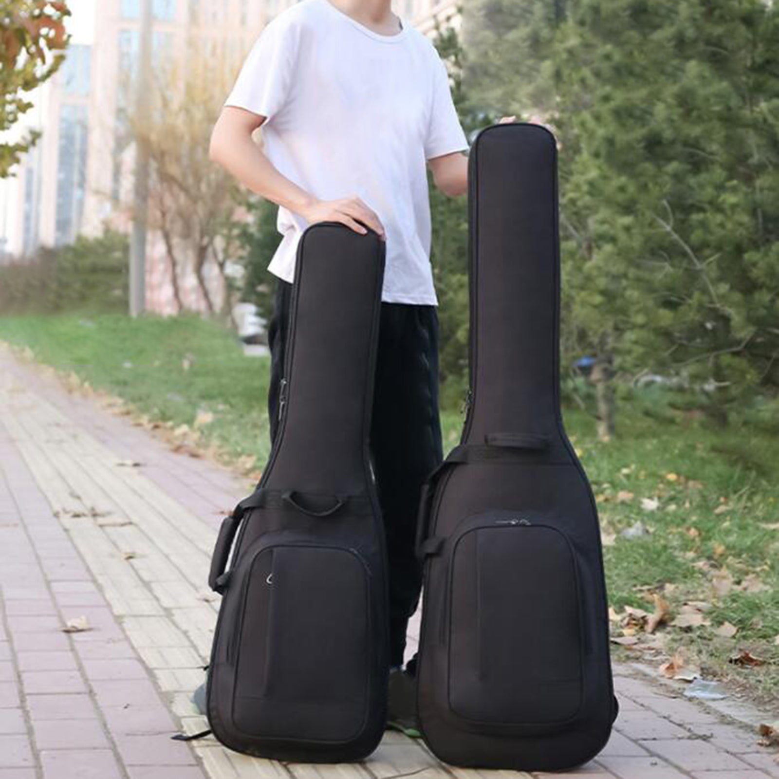 Gig Bag Thick Padding with Dual Adjustable Shoulder Strap Case Black guitar bag