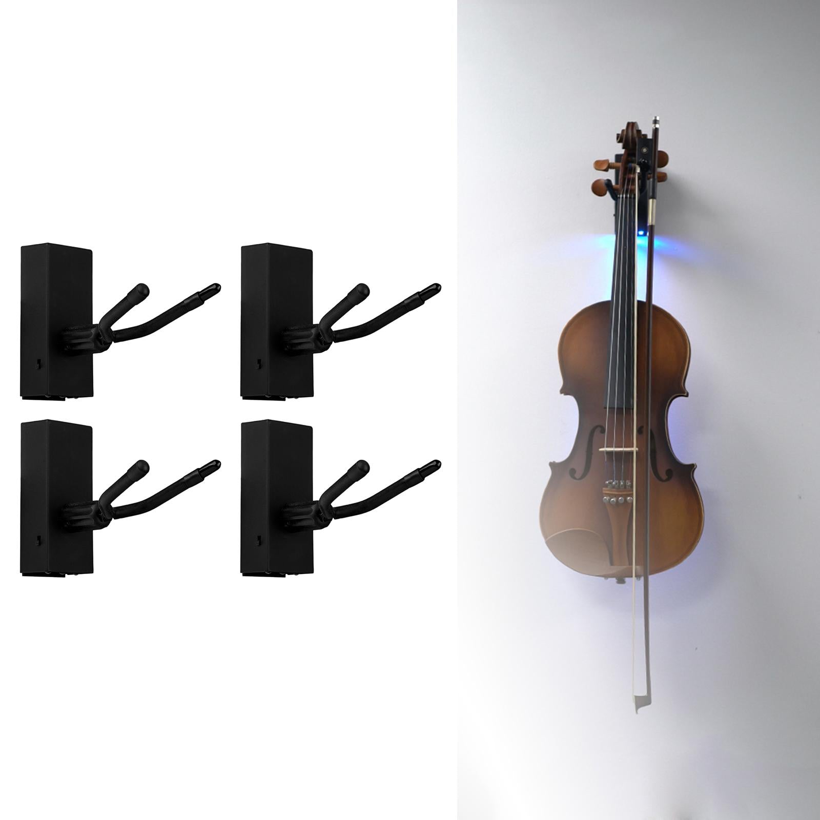 Guitar or Bass Wall Mount Hanger w/ LED Light for Mandolins Violin Ukulele Blue