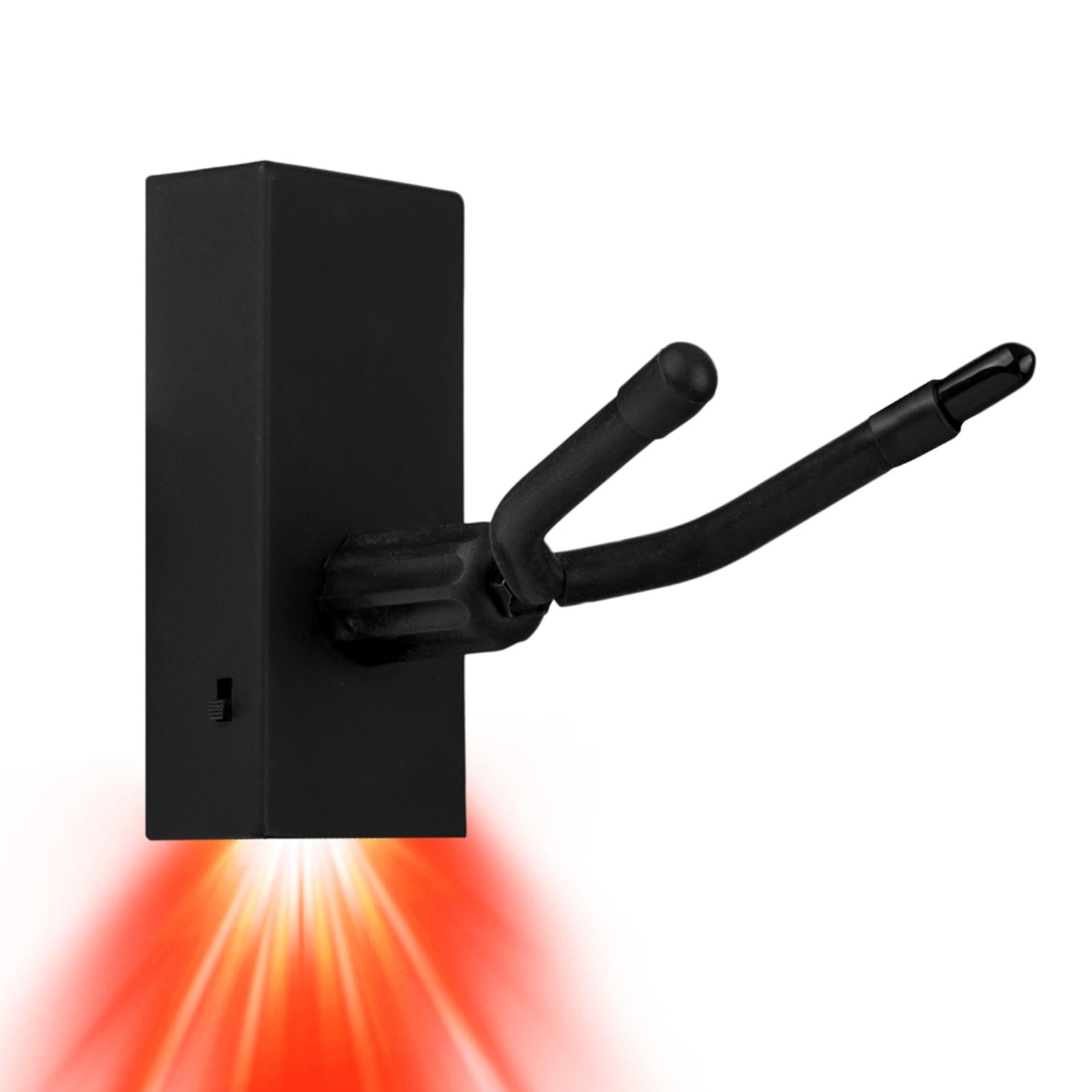 Guitar or Bass Wall Mount Hanger w/ LED Light for Mandolins Violin Ukulele Red