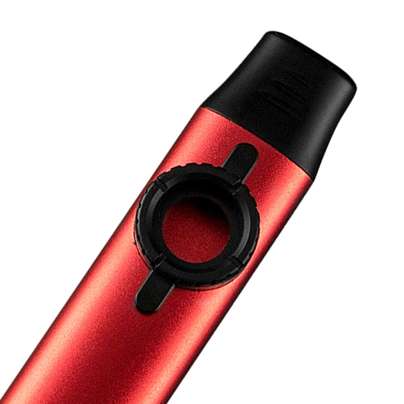 Aluminum Alloy Kazoo Flute Diaphragm Mouth for Piano Ukulele Musical Toys Red