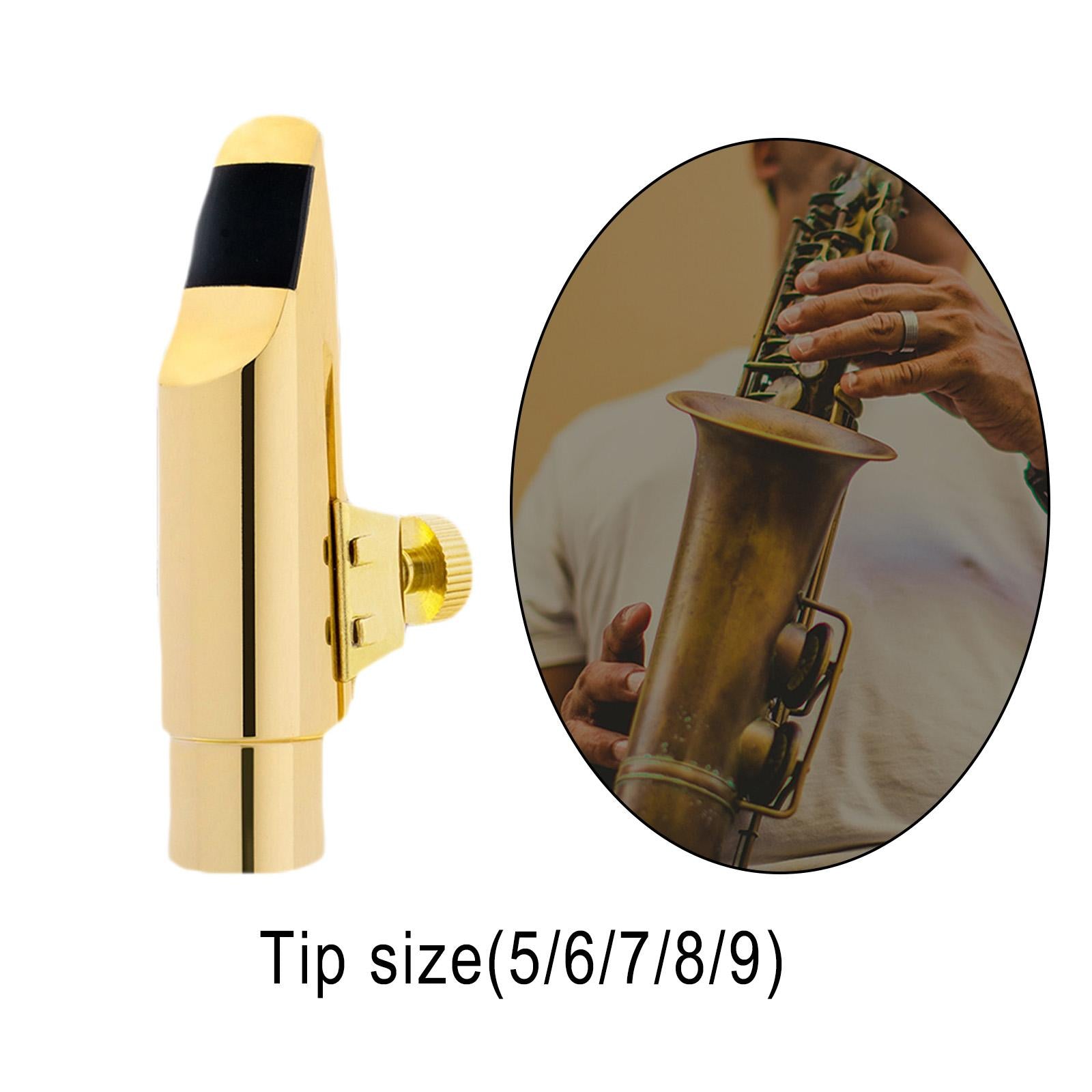 Soprano Saxophone Mouthpiece Gold Size 5 6 7 8 9 for Music Lovers Gifts Size 5