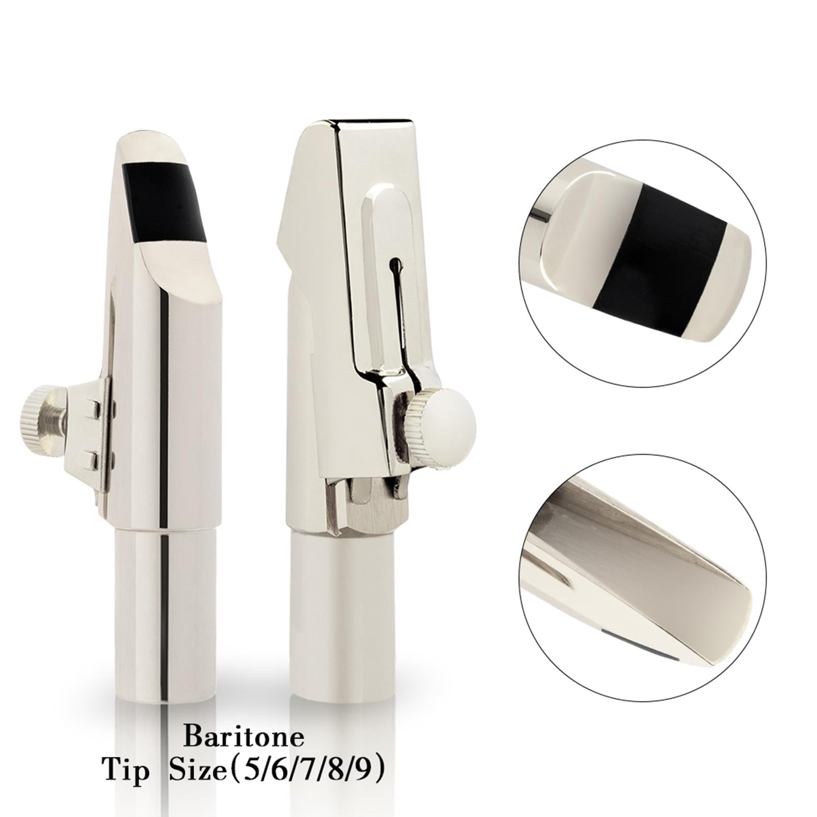Metal Baritone Sax Mouthpiece Beginners Musical Instrument Accessory Size 5