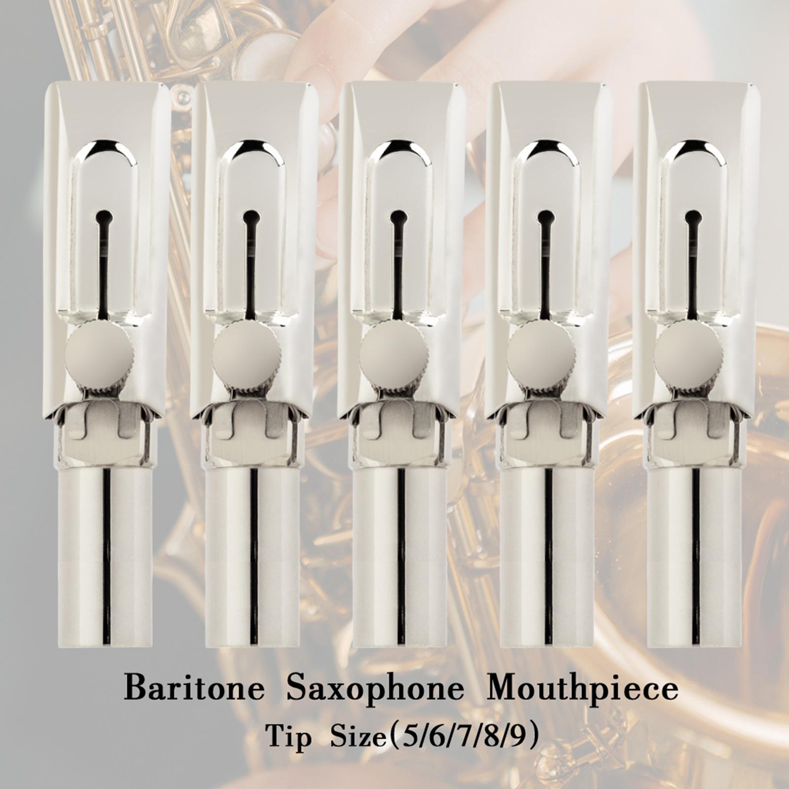 Metal Baritone Sax Mouthpiece Beginners Musical Instrument Accessory Size 5