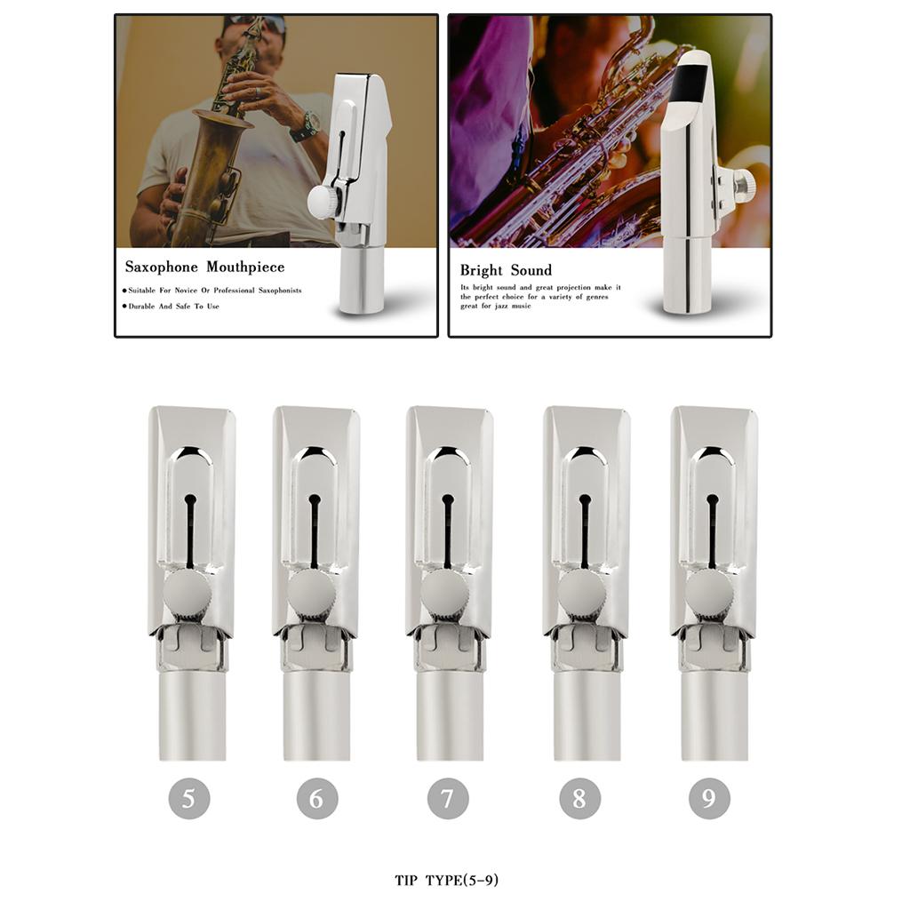 Metal Tenor Sax Mouthpiece Beginners Musical Instrument Accessories Size 5
