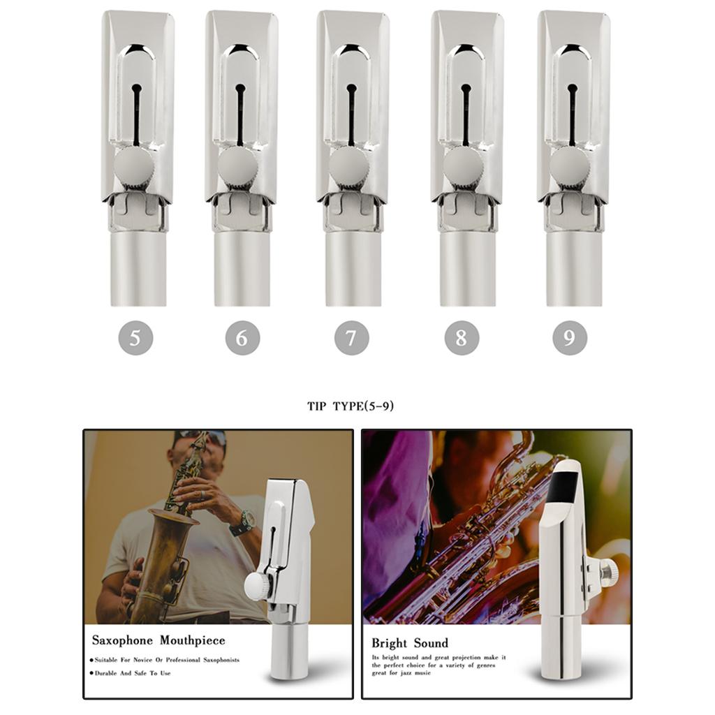 Metal Tenor Sax Mouthpiece Beginners Musical Instrument Accessories Size 5