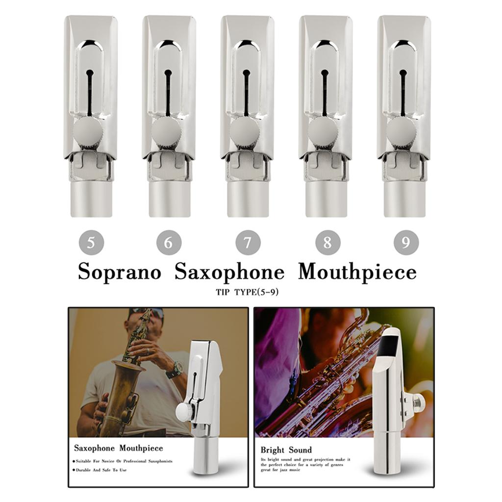 Metal Soprano Sax Mouthpiece Beginners Musical Instrument Accessories Size 5