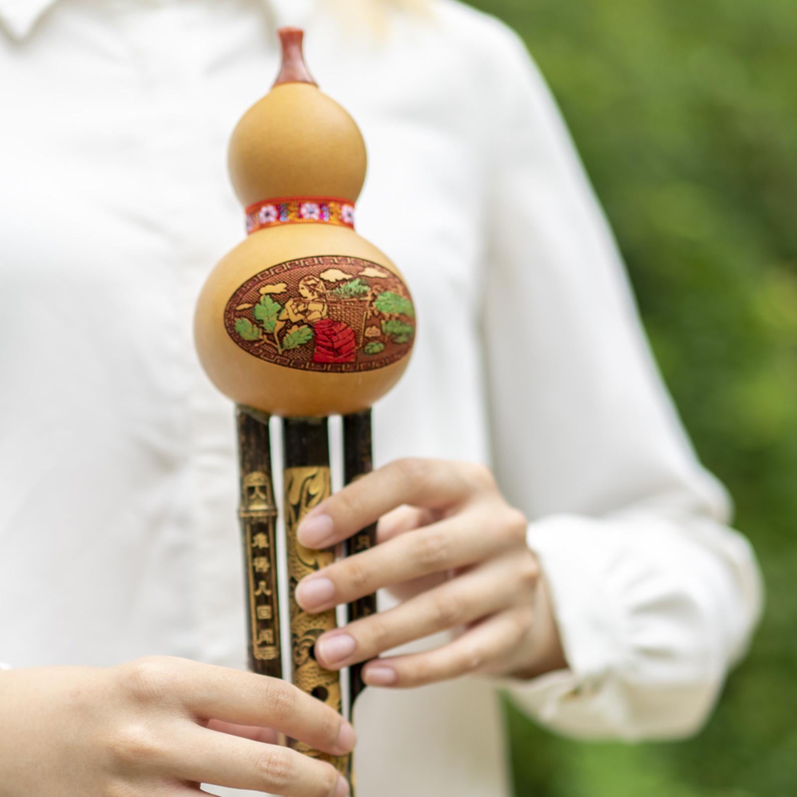Hulusi Chinese Musical Instrument Woodwind Gourd Flute for Music Lovers