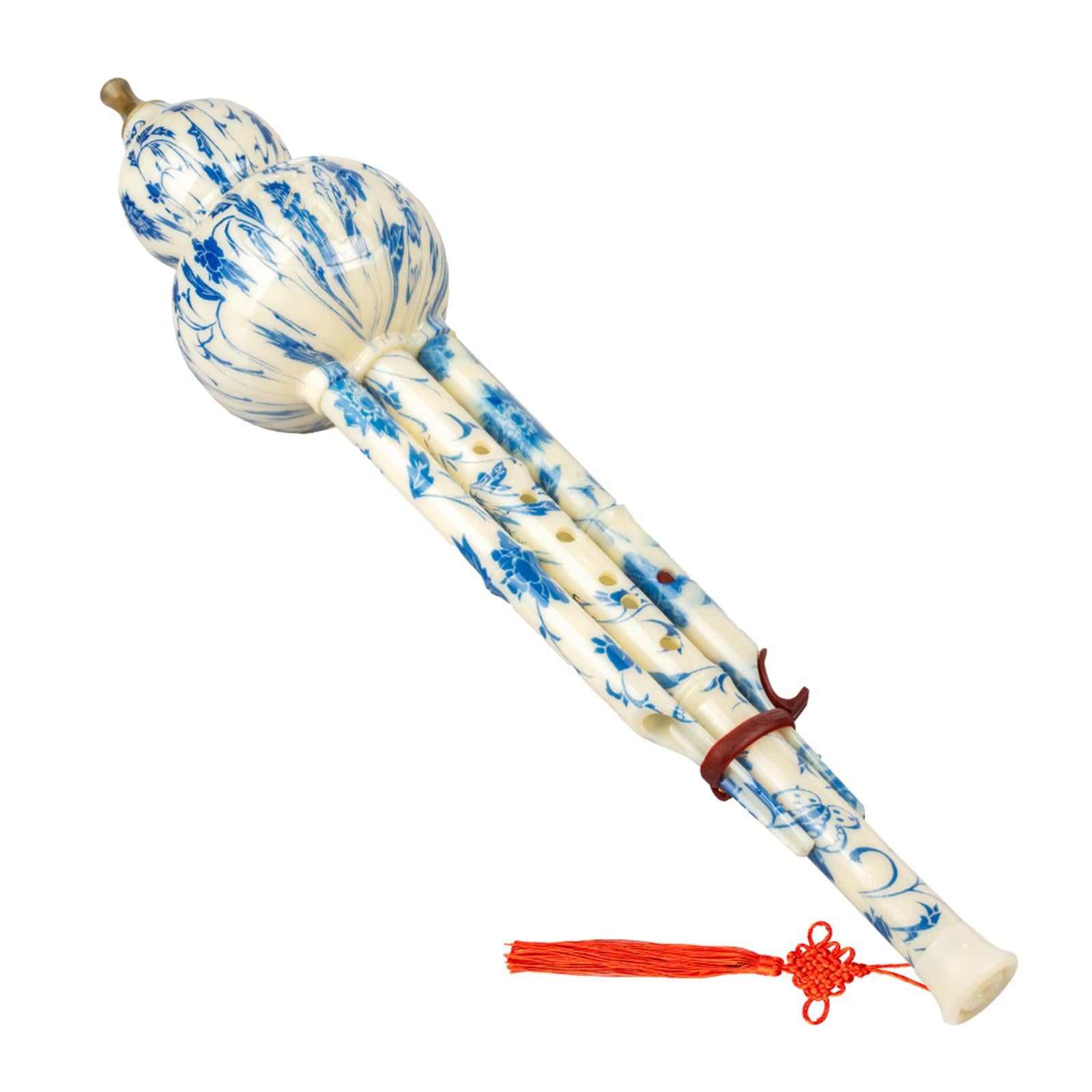 Chinese Traditional Hulusi Instrument for Music Lovers Beginner Blue