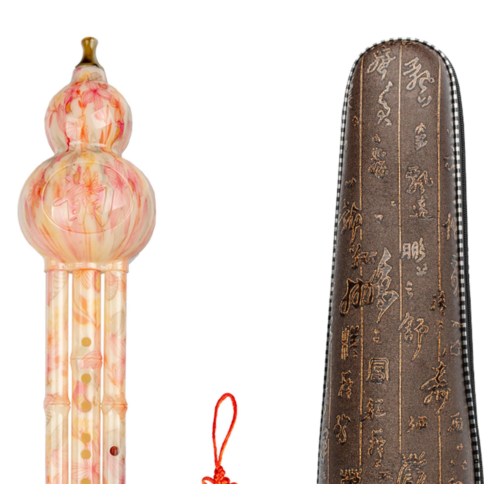 Chinese Traditional Hulusi Instrument for Music Lovers Beginner Orange