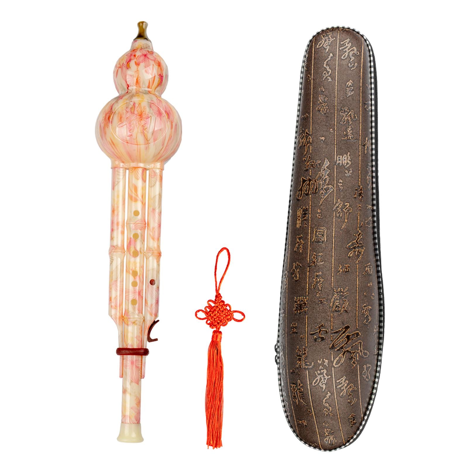Chinese Traditional Hulusi Instrument for Music Lovers Beginner Orange