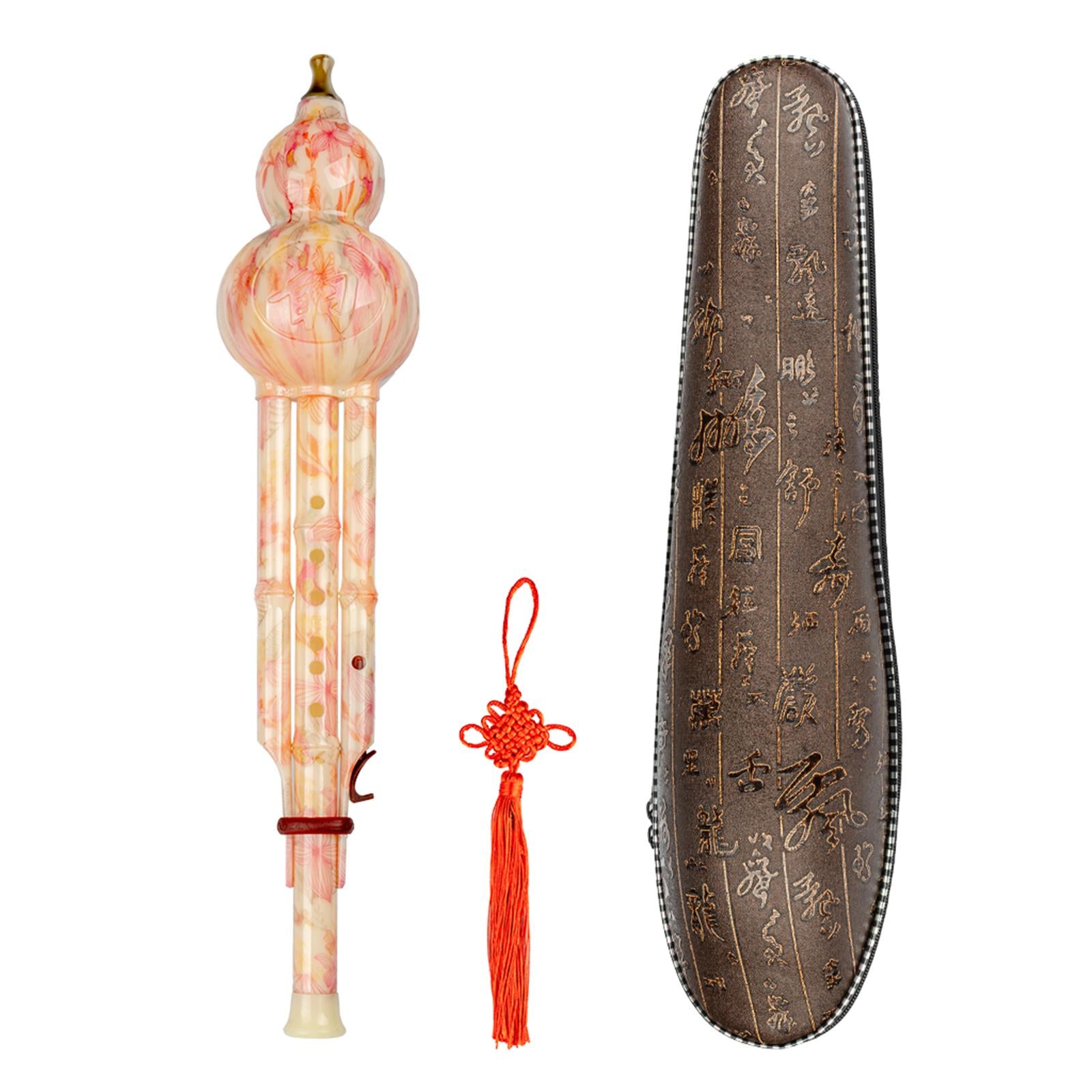Chinese Traditional Hulusi Instrument for Music Lovers Beginner Orange