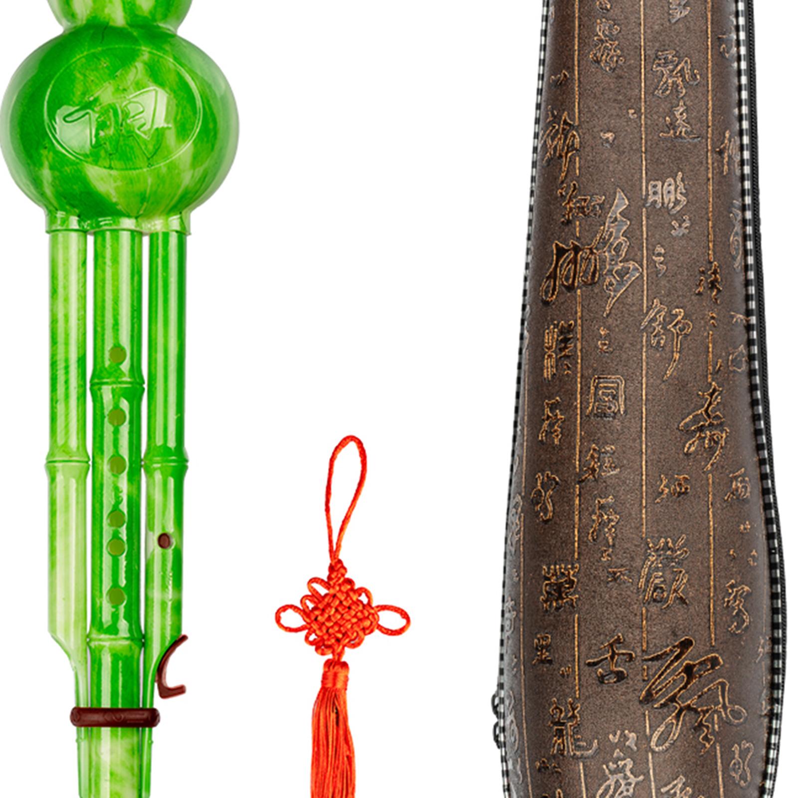 Chinese Traditional Hulusi Instrument for Music Lovers Beginner Green
