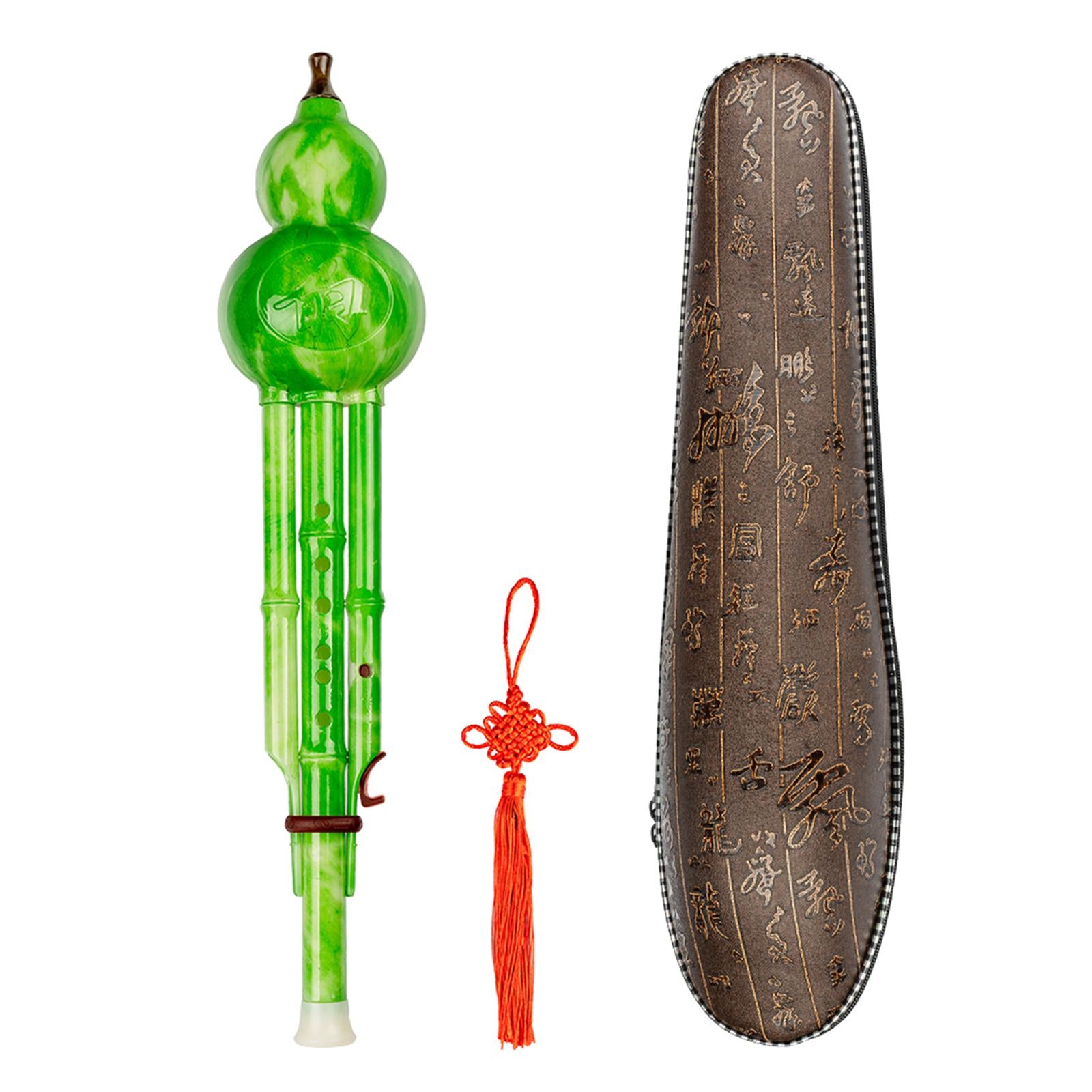 Chinese Traditional Hulusi Instrument for Music Lovers Beginner Green