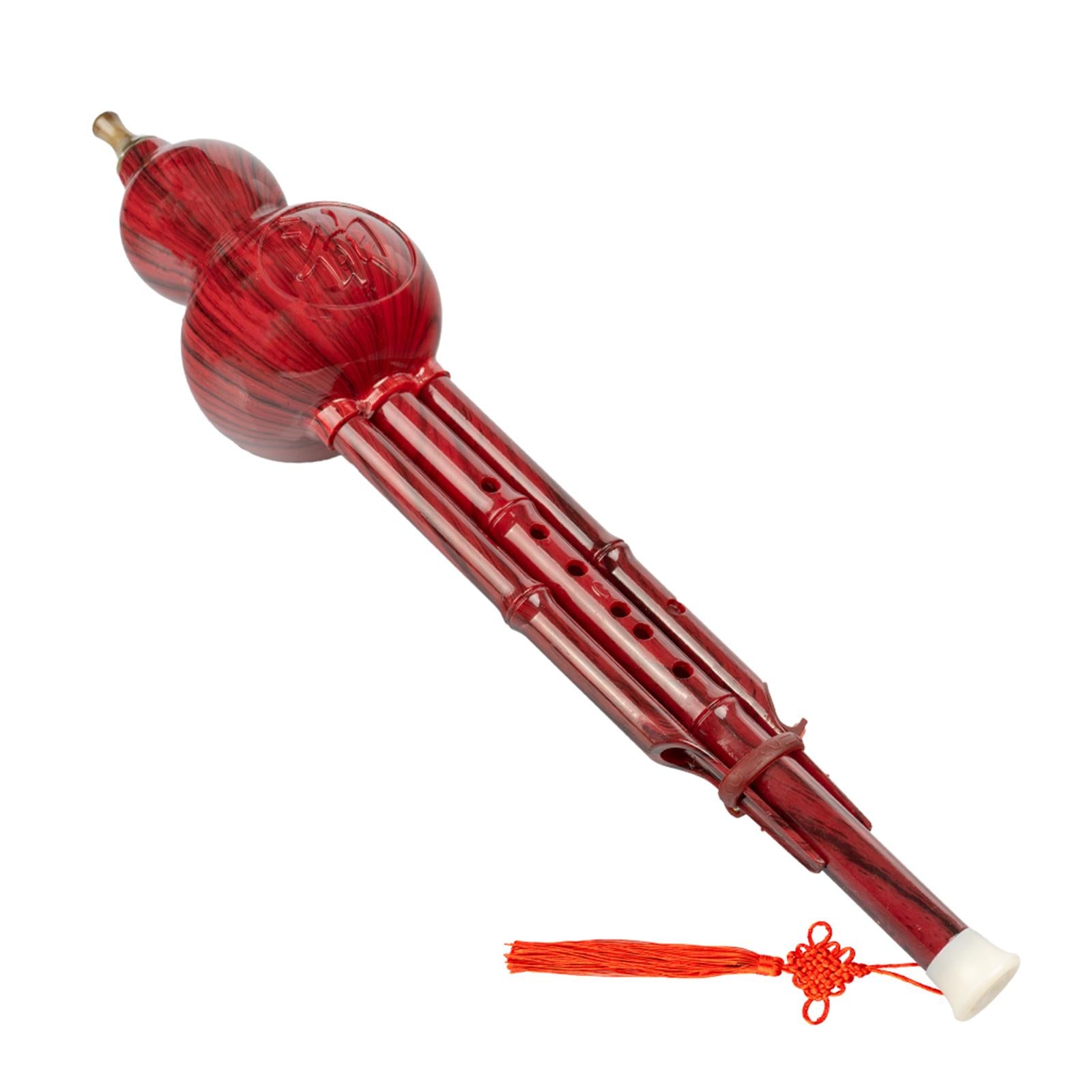 Chinese Traditional Hulusi Instrument for Music Lovers Beginner Red