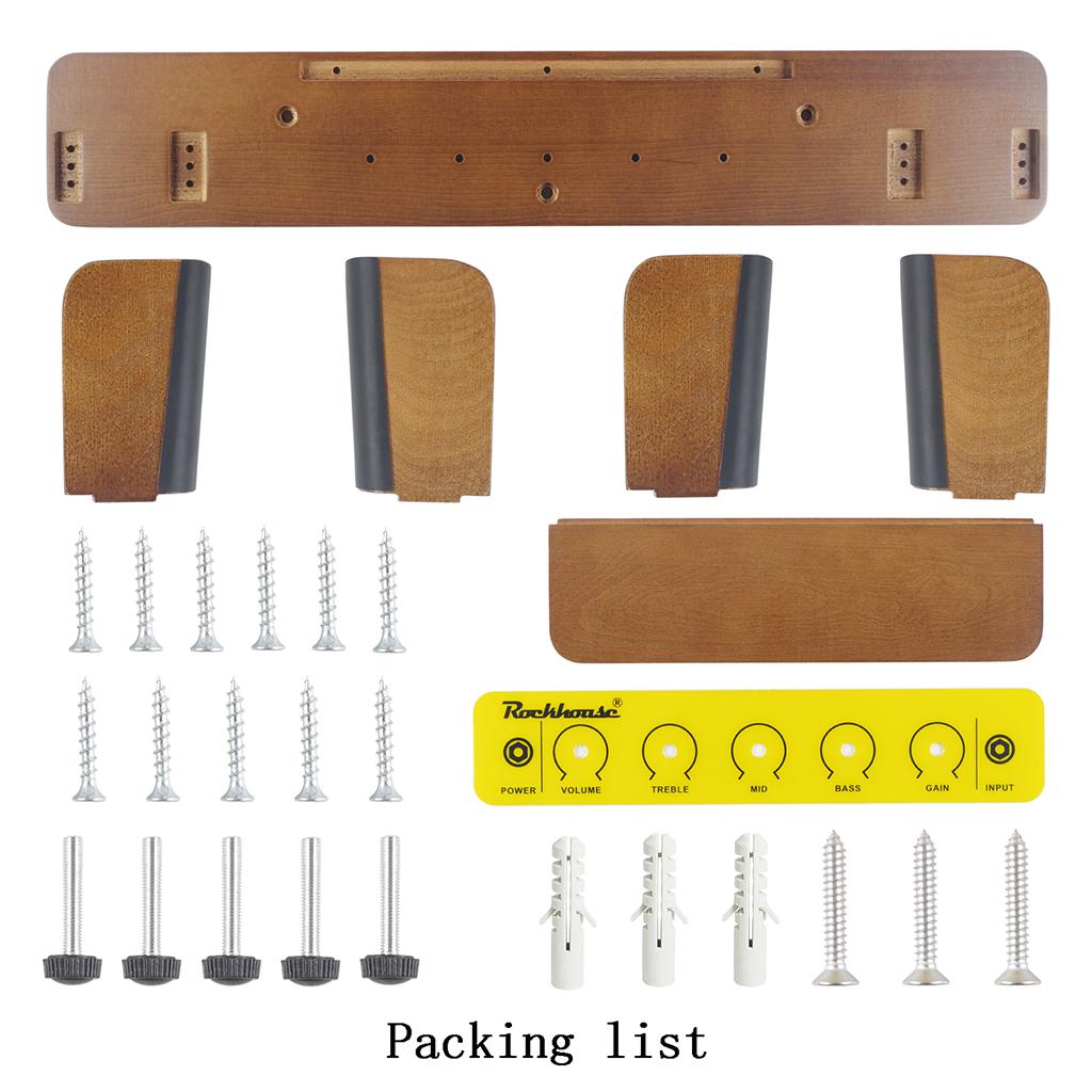 Wooden 2 Guitar Wall Hanger for Ukulele Acoustic Guitar Musical Instruments