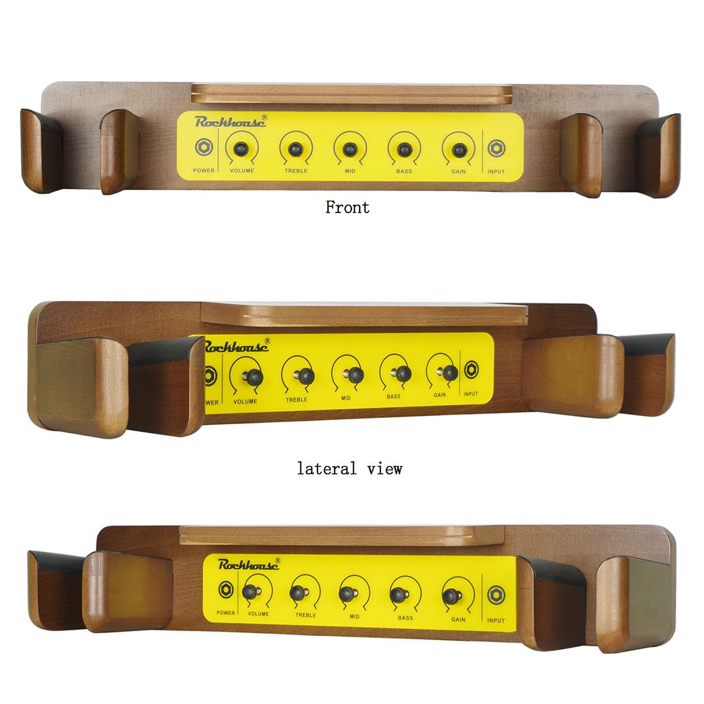 Wooden 2 Guitar Wall Hanger for Ukulele Acoustic Guitar Musical Instruments