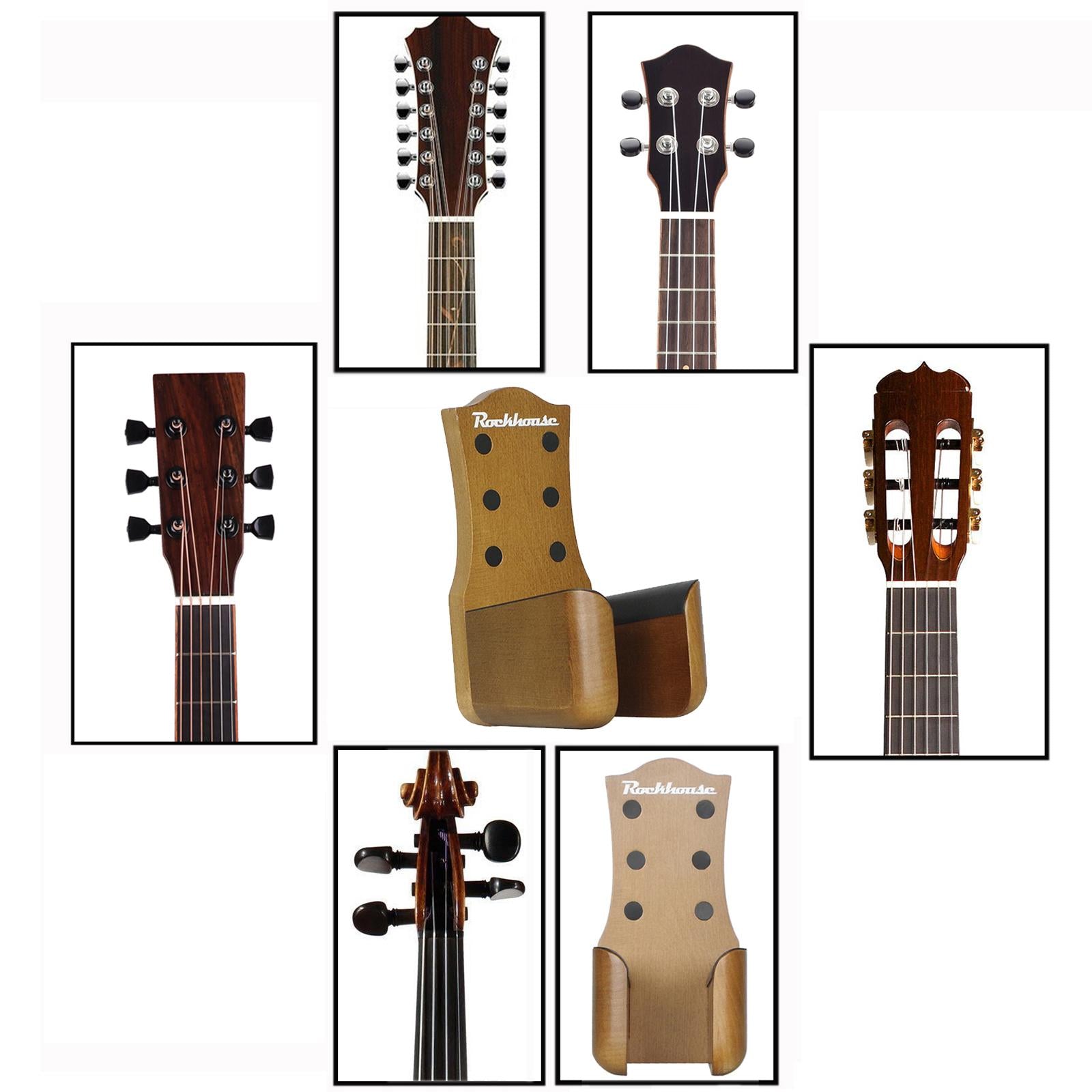 Guitar Hanger Wall Mount Guitar Hanger Rack for Ukulele Musical Instruments