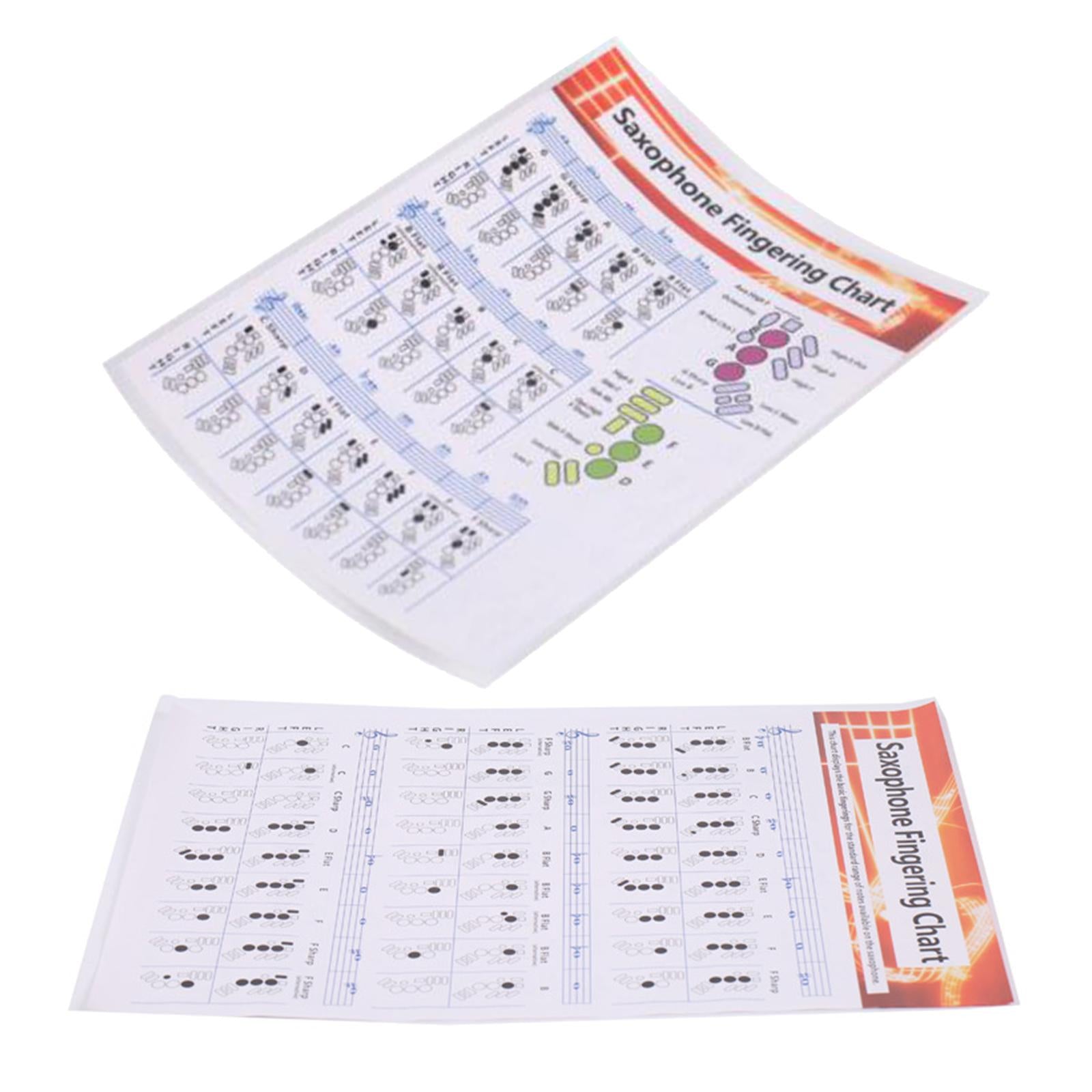 Saxophone Practice Chart Accessories Useful Beginner'S Guide Adult L