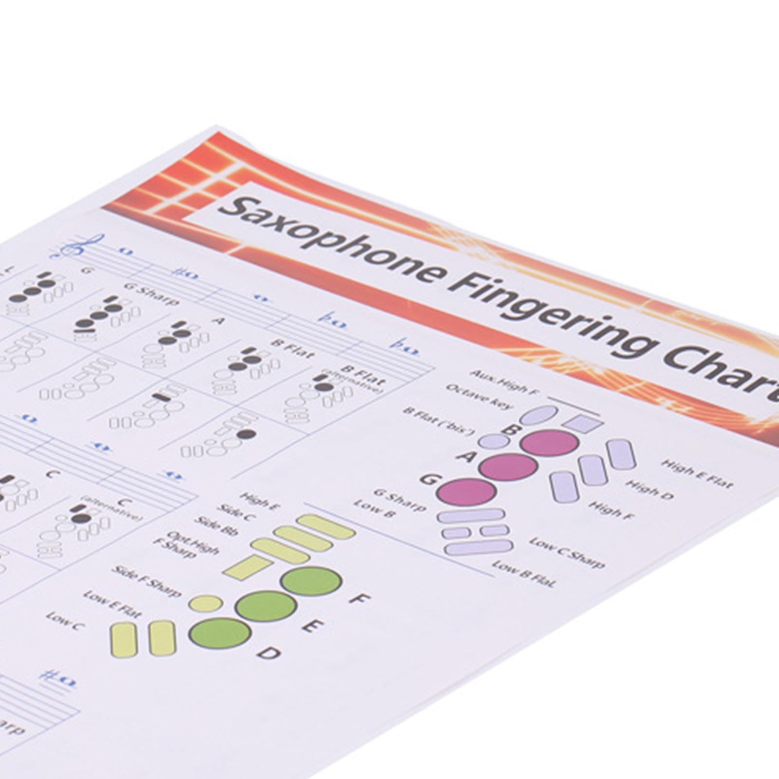 Saxophone Practice Chart Accessories Useful Beginner'S Guide Adult L