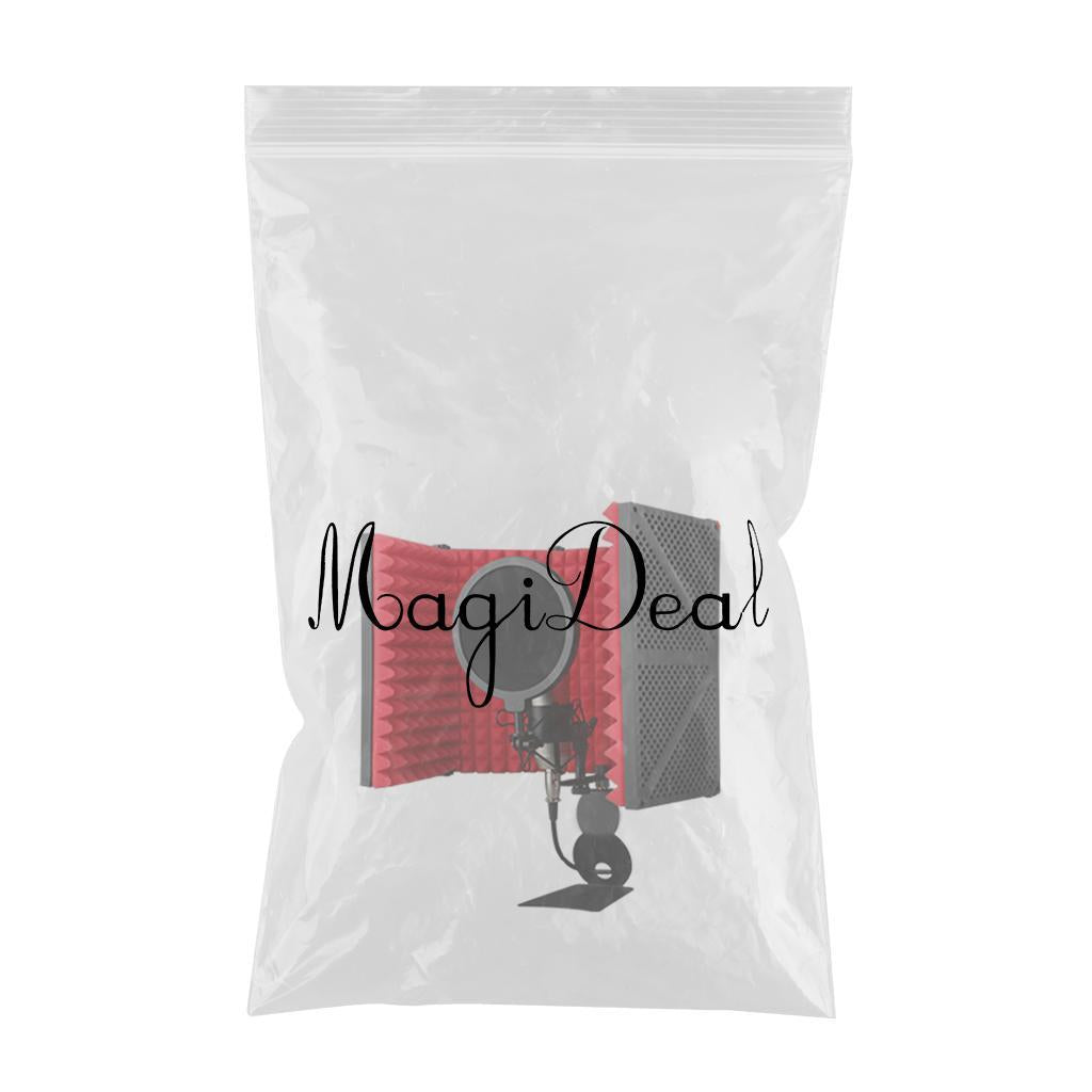 Professional Microphone Isolation Shield, Pop's Filter, Mic Sound Absorbing 5 Panels Set