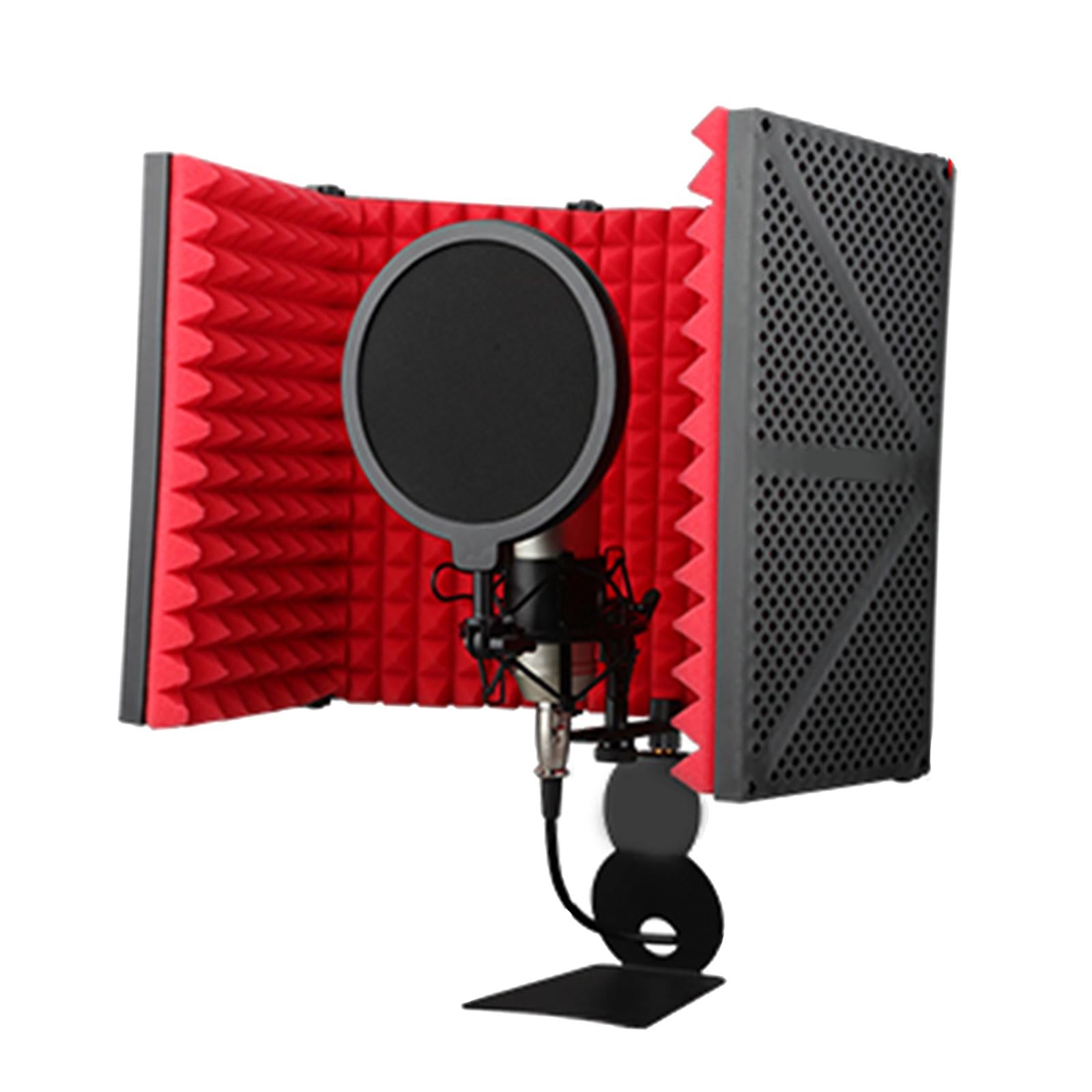 Professional Microphone Isolation Shield, Pop's Filter, Mic Sound Absorbing 5 Panels Set