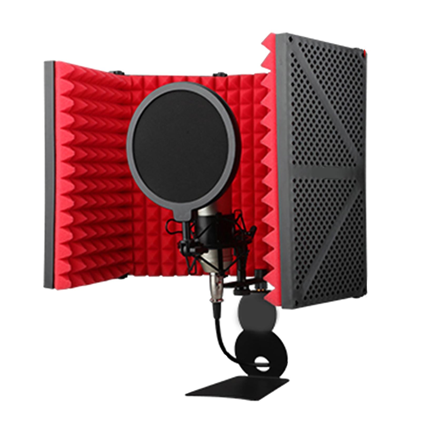 Professional Microphone Isolation Shield, Pop's Filter, Mic Sound Absorbing 5 Panels Set