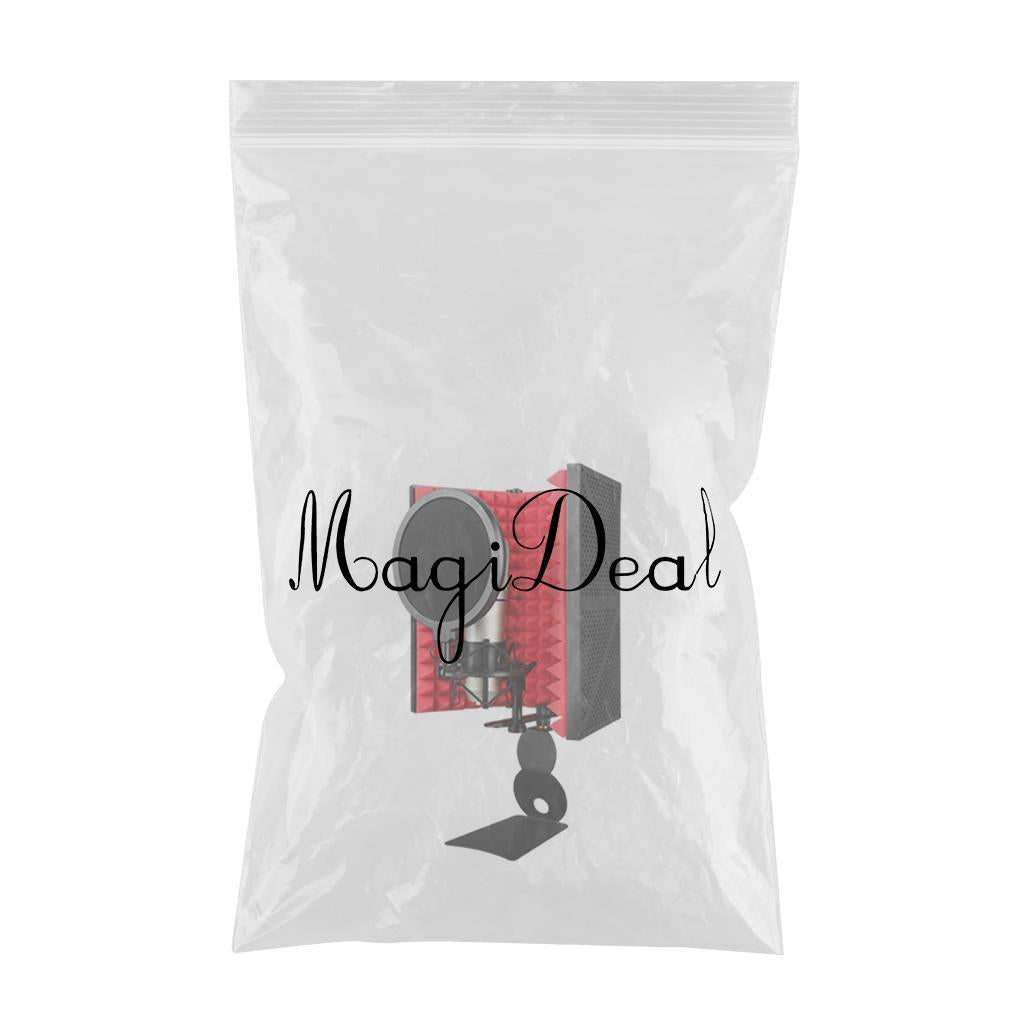 Professional Microphone Isolation Shield, Pop's Filter, Mic Sound Absorbing 3 Panels Set